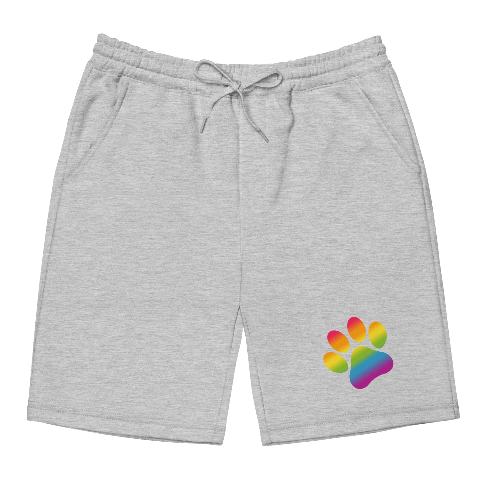 Rainbow Paw Print Fleece Shorts - Image 7