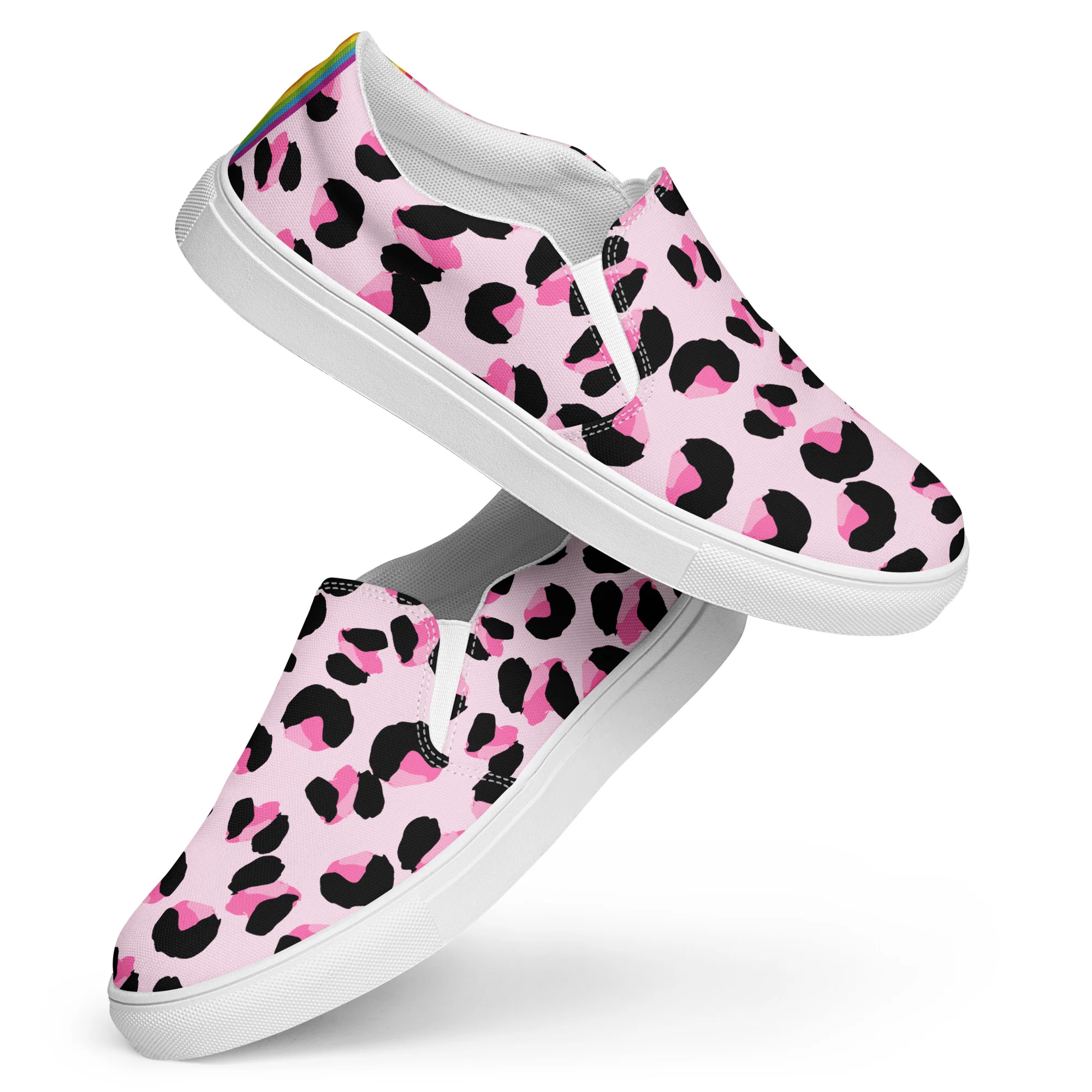 Rainbow Pink Leopard Print Slip-on Shoes (male sizes) - Image 6