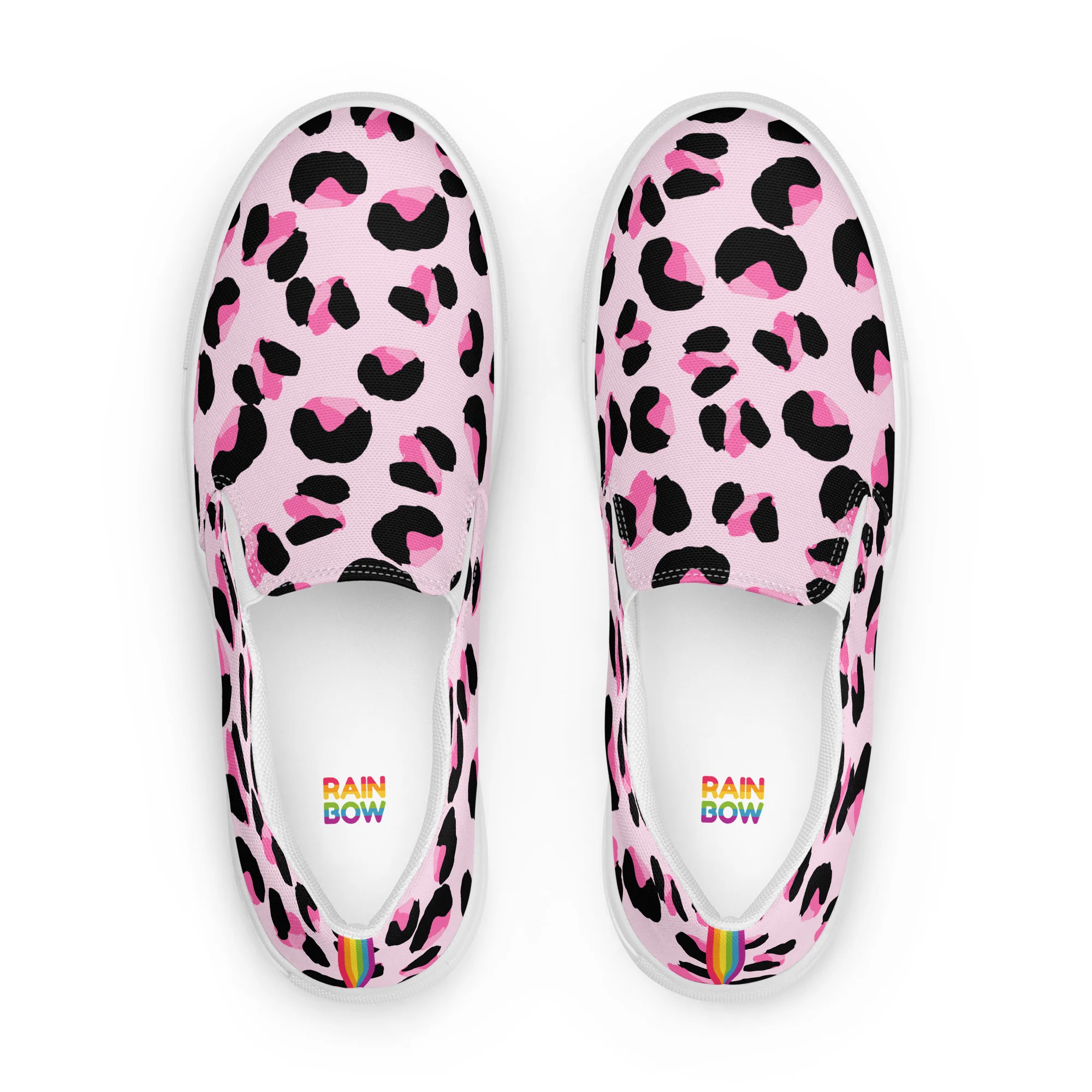 Rainbow Pink Leopard Print Slip-on Shoes (male sizes) - Image 7