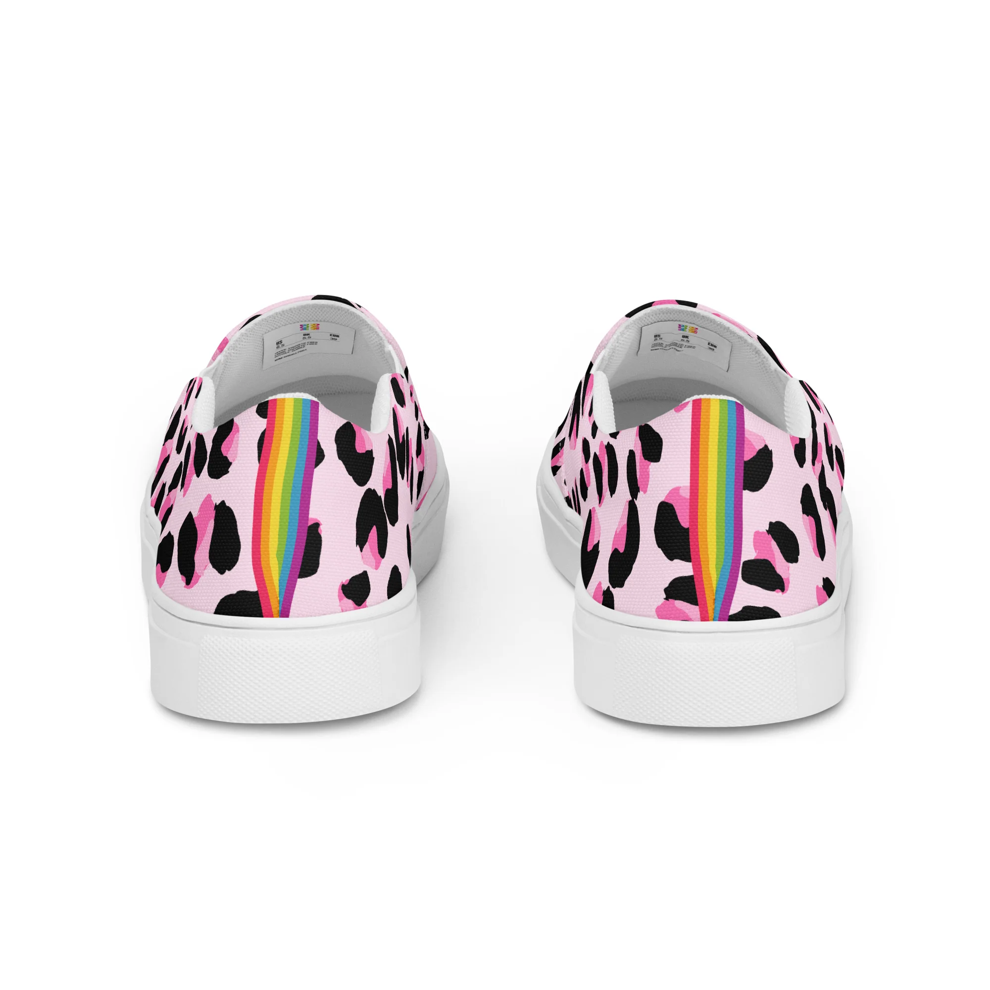 Rainbow Pink Leopard Print Slip-on Shoes (male sizes) - Image 8
