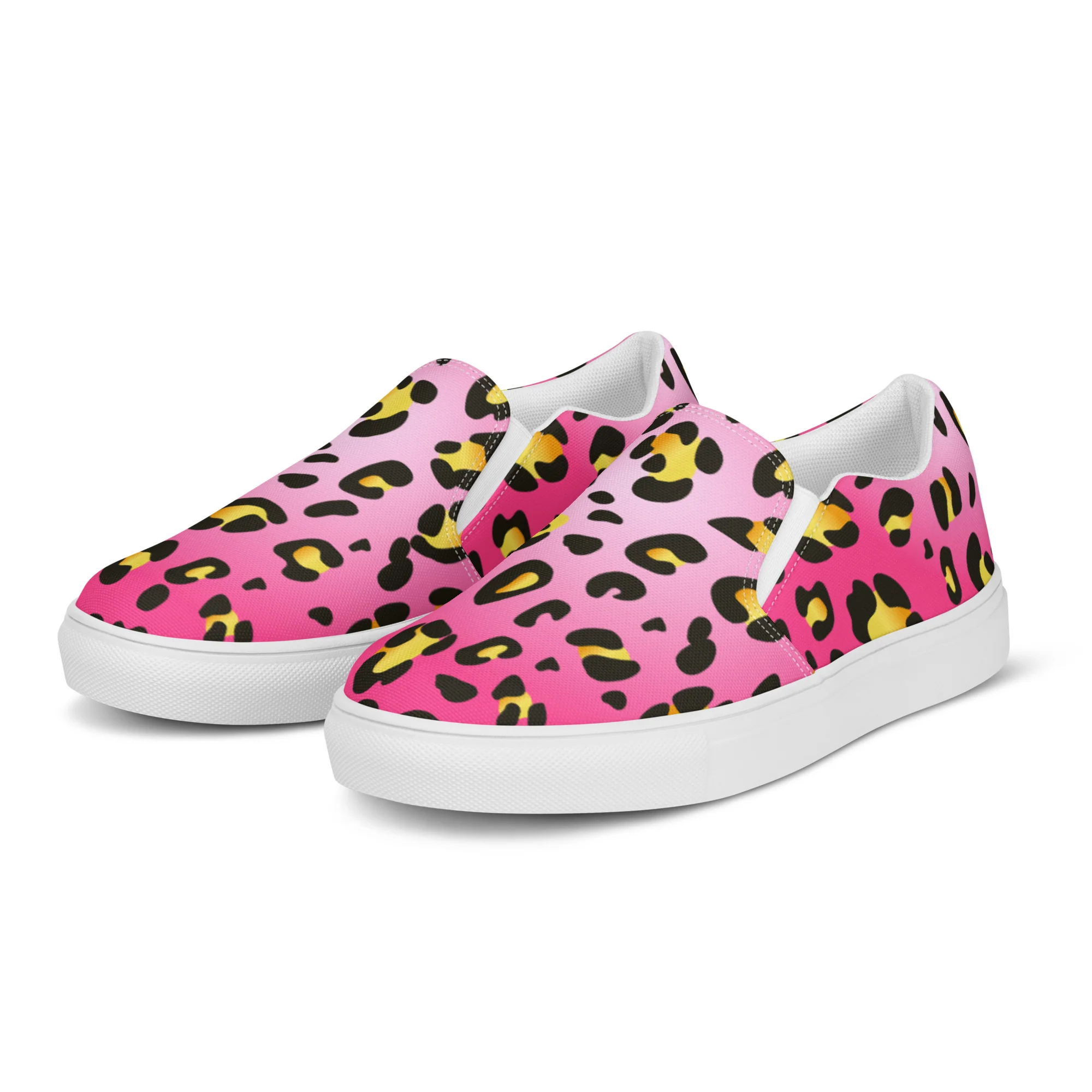 Rainbow Pink Leopard Slip-on Shoes (female sizes)