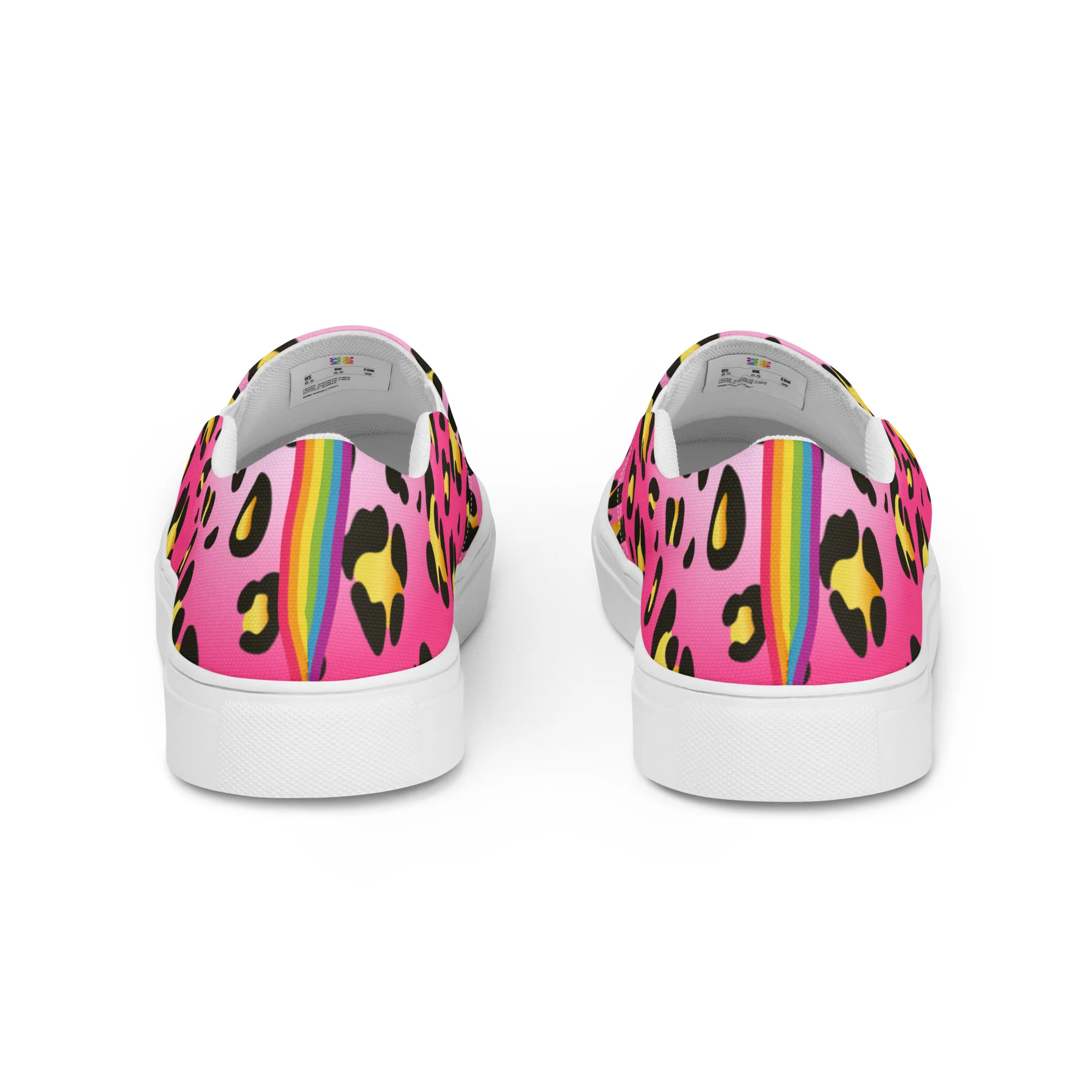Rainbow Pink Leopard Slip-on Shoes (female sizes) - Image 3