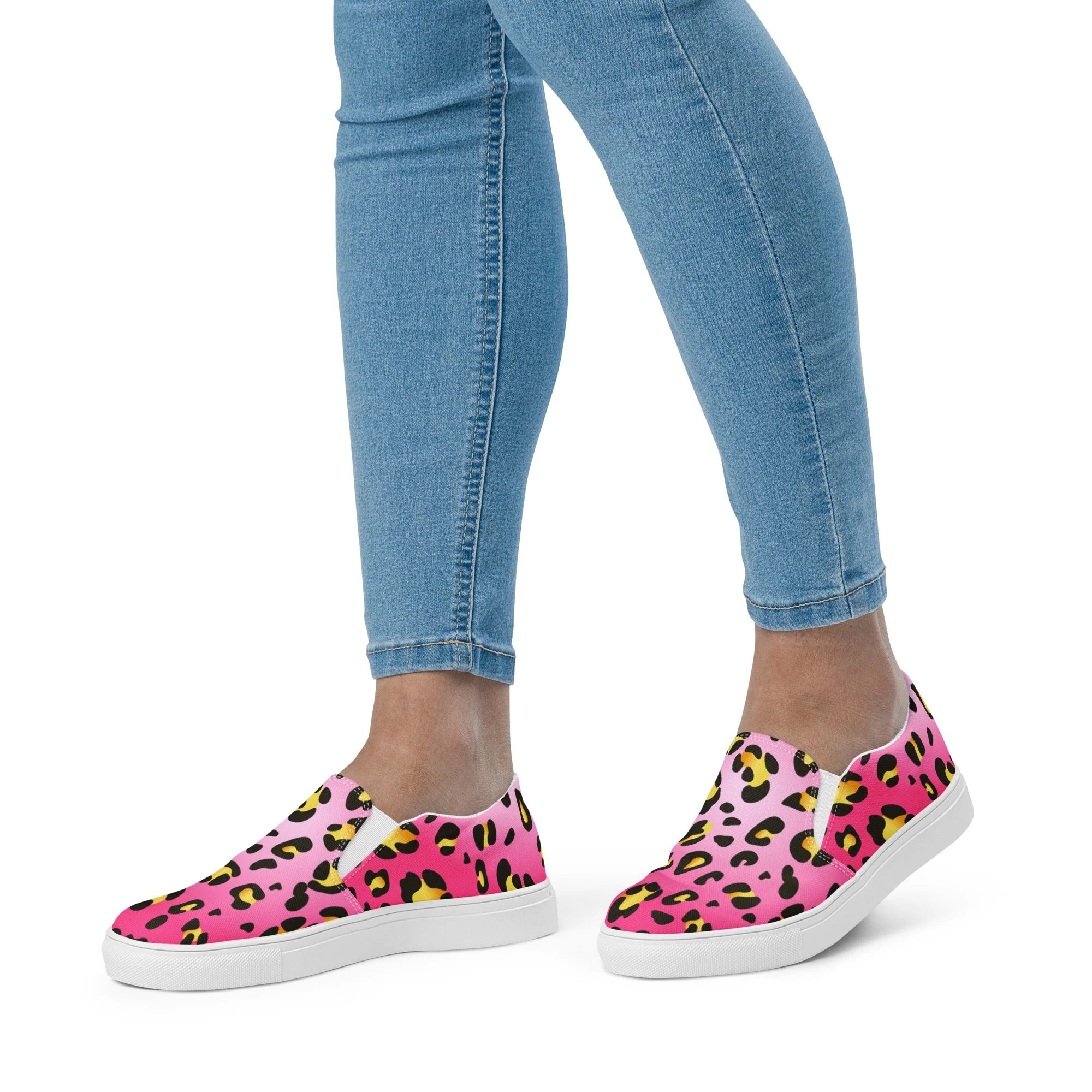 Rainbow Pink Leopard Slip-on Shoes (female sizes) - Image 6