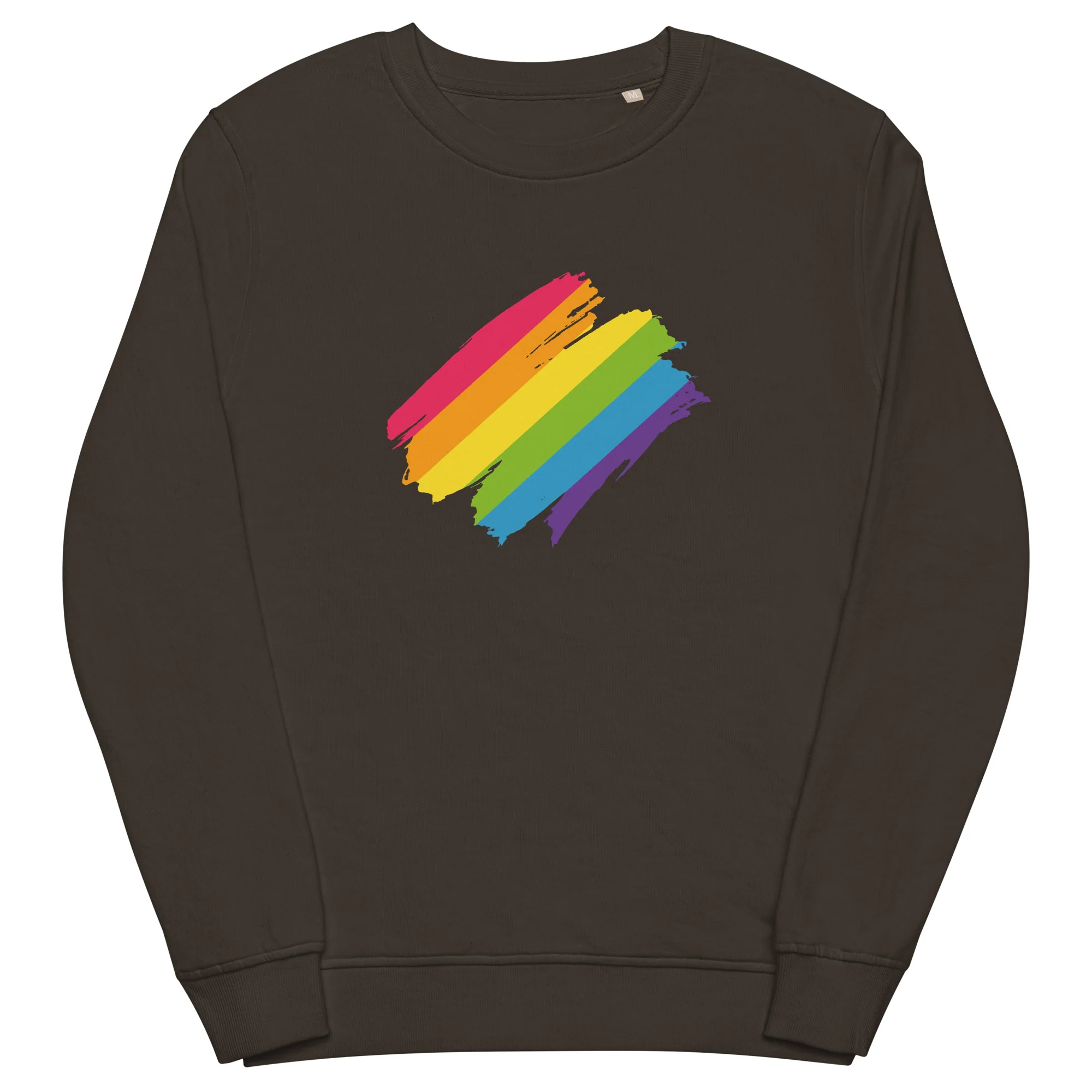 Rainbow Pride Brush Strokes Organic Sweatshirt - Image 3