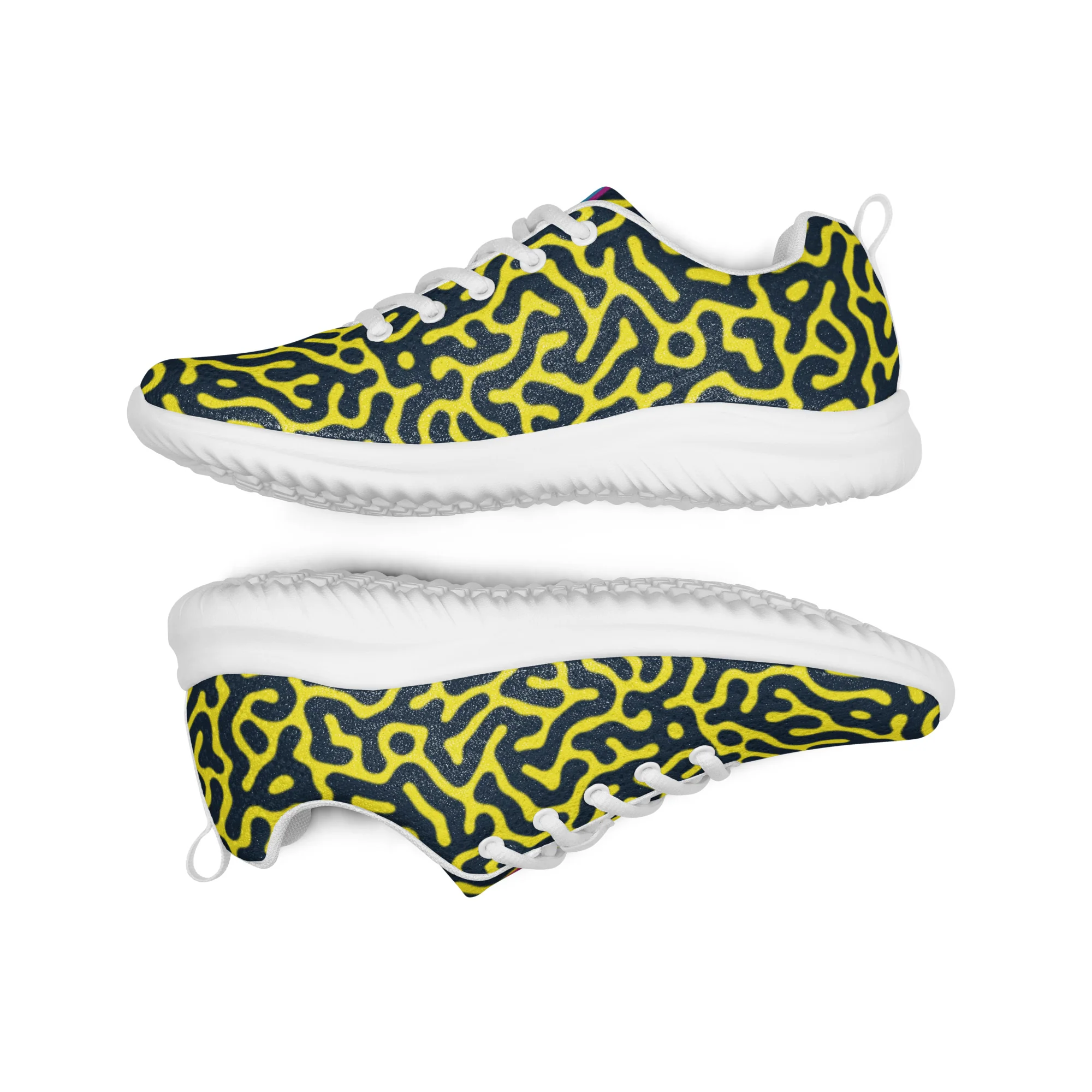 Rainbow Pride Flag Blue on Yellow Turing Pattern Trainers (male sizes) - Image 7