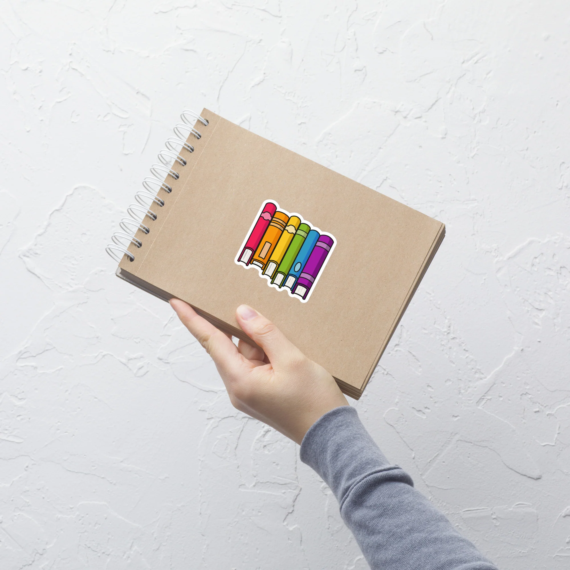 Rainbow Pride Flag Book Stack Sticker - Image 5