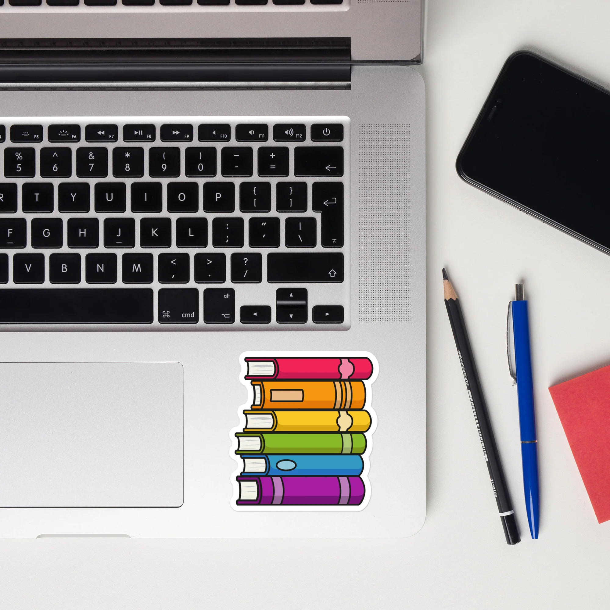 Rainbow Pride Flag Book Stack Sticker - Image 6