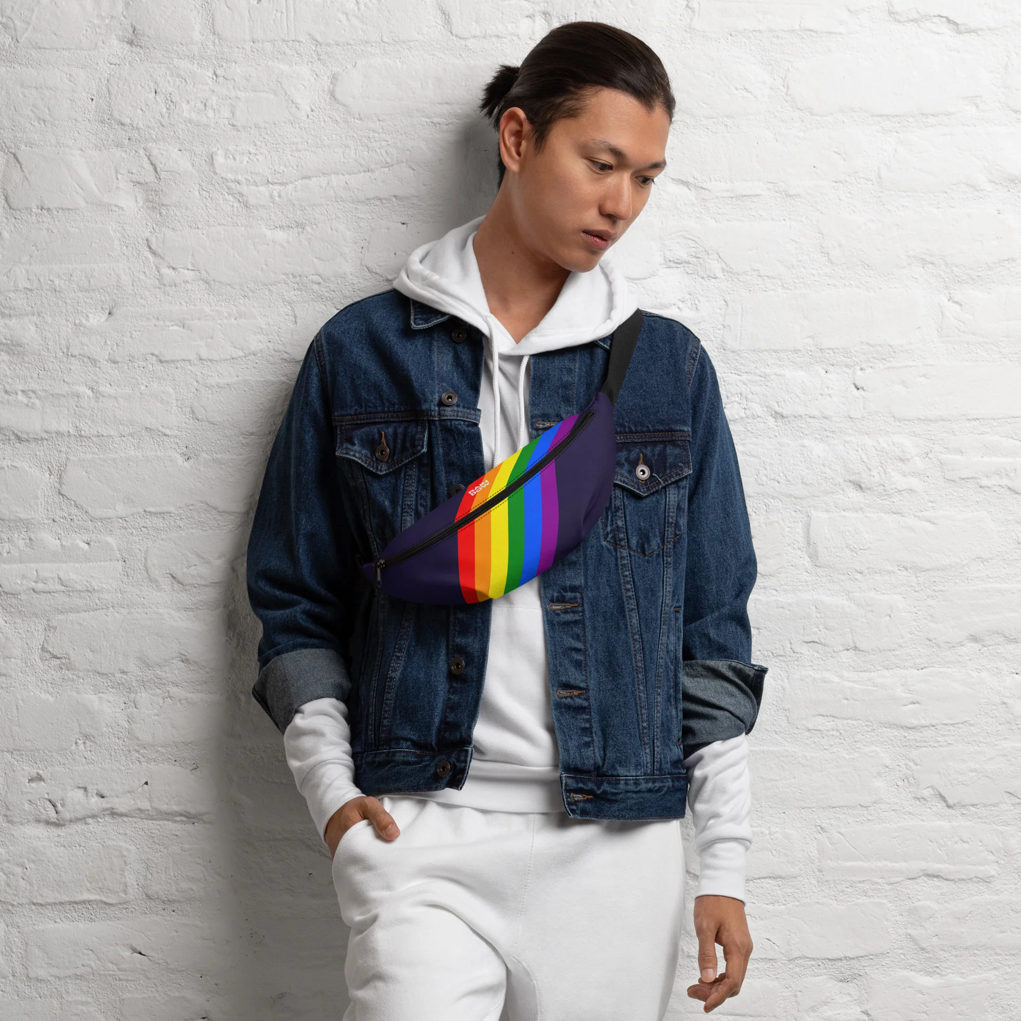 Rainbow Pride Flag Diagonal Fanny Pack/Bum Bag - Image 9
