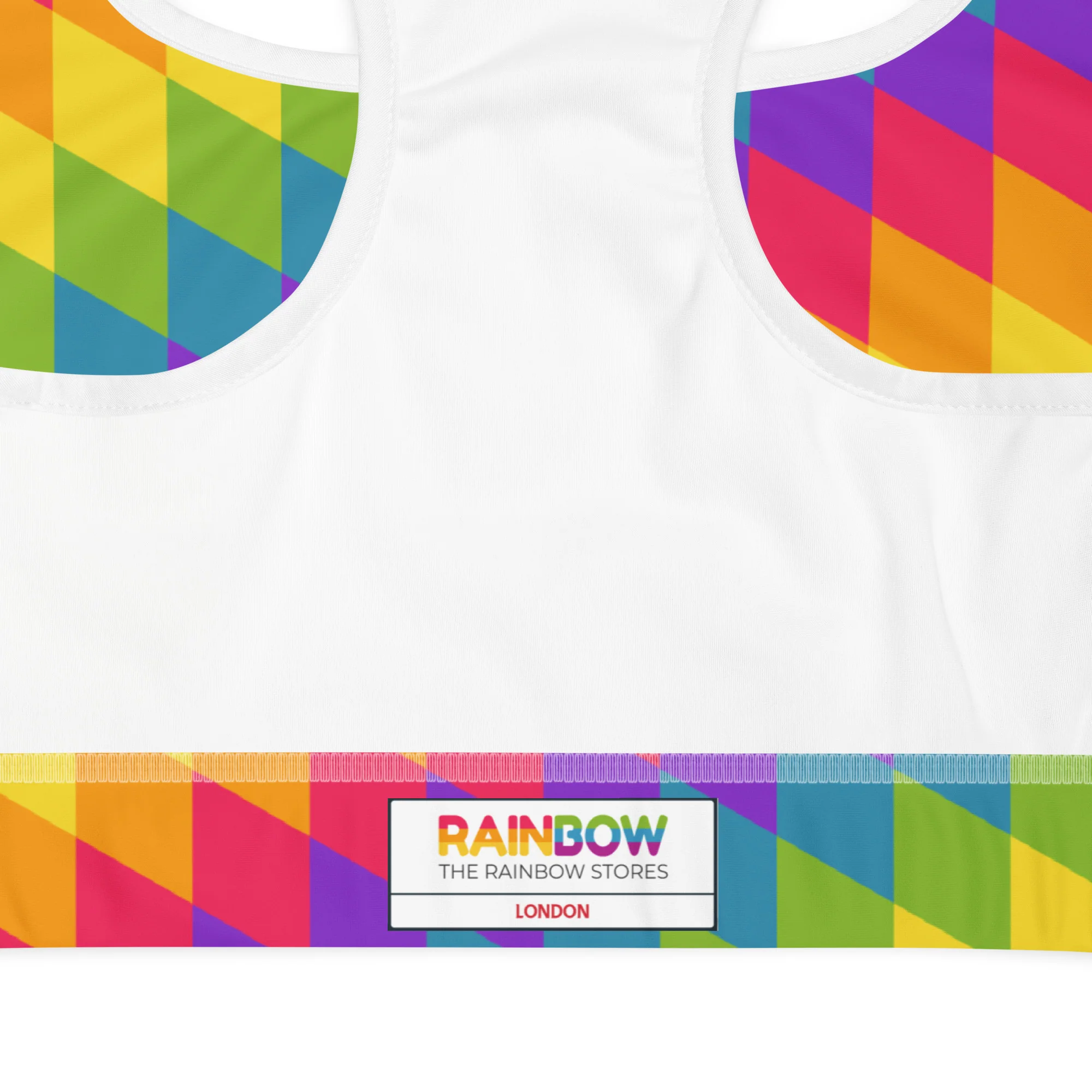 Rainbow Pride Flag Diamonds Sports Bra - Image 5