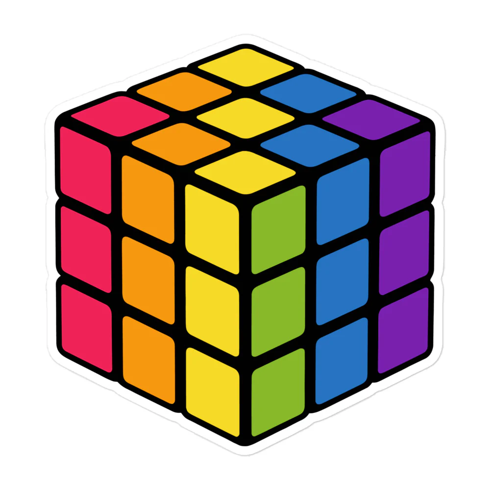 Rainbow Pride Flag Rubik’s Cube Sticker
