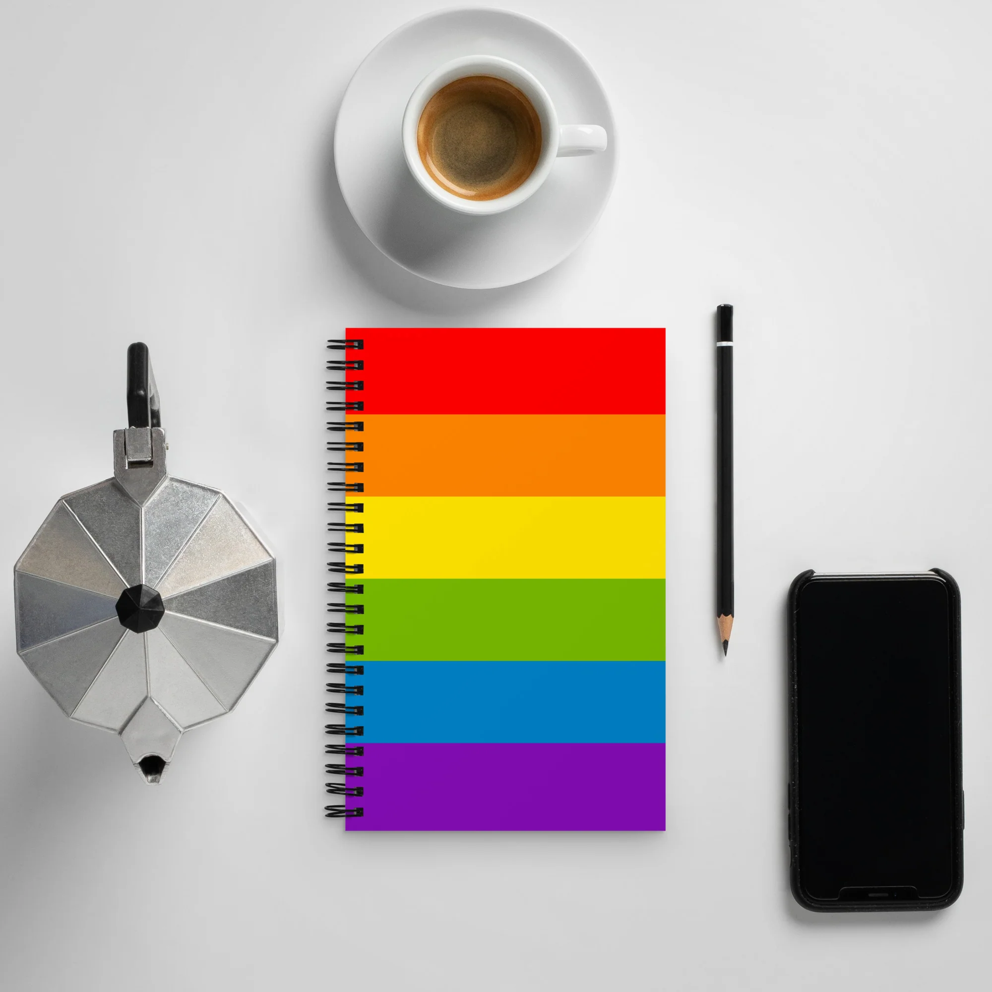 Rainbow Pride Flag Spiral Notebook - Image 3
