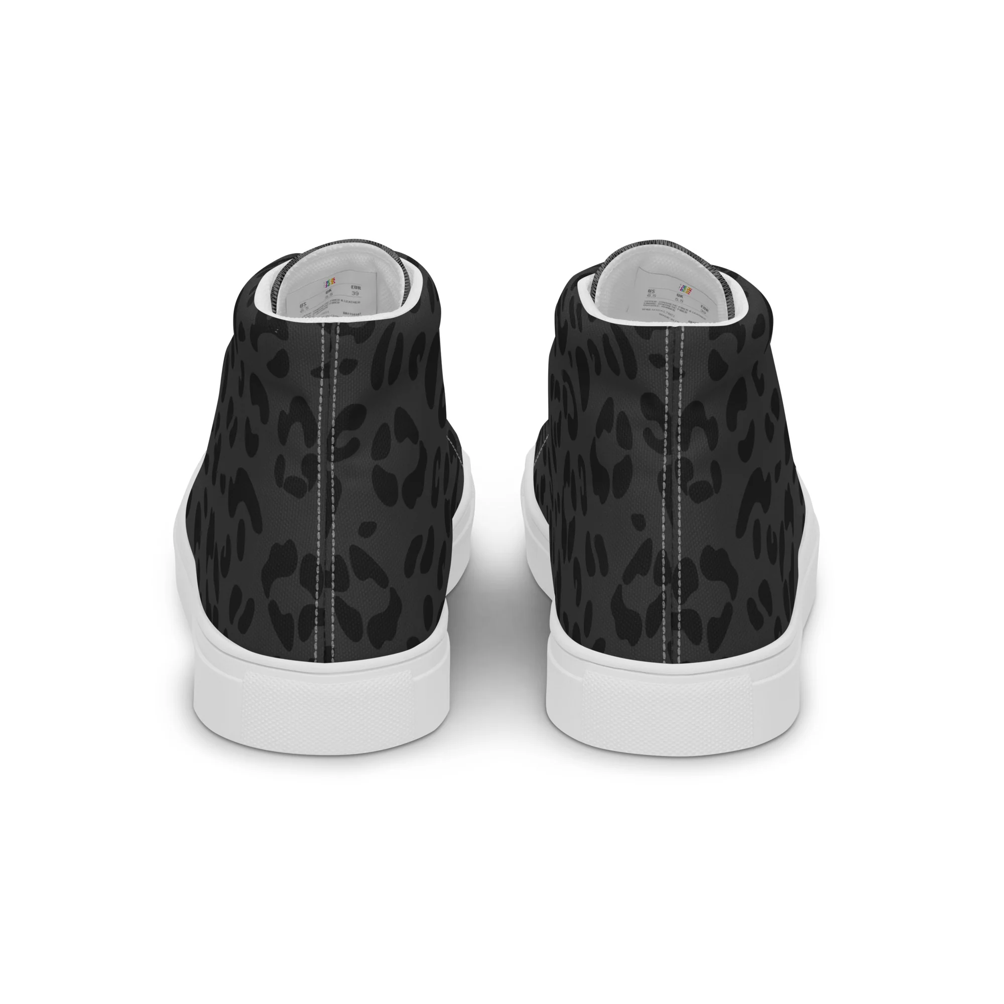 Rainbow Pride Flash Black Leopard High Top Trainers (female sizes) - Image 12