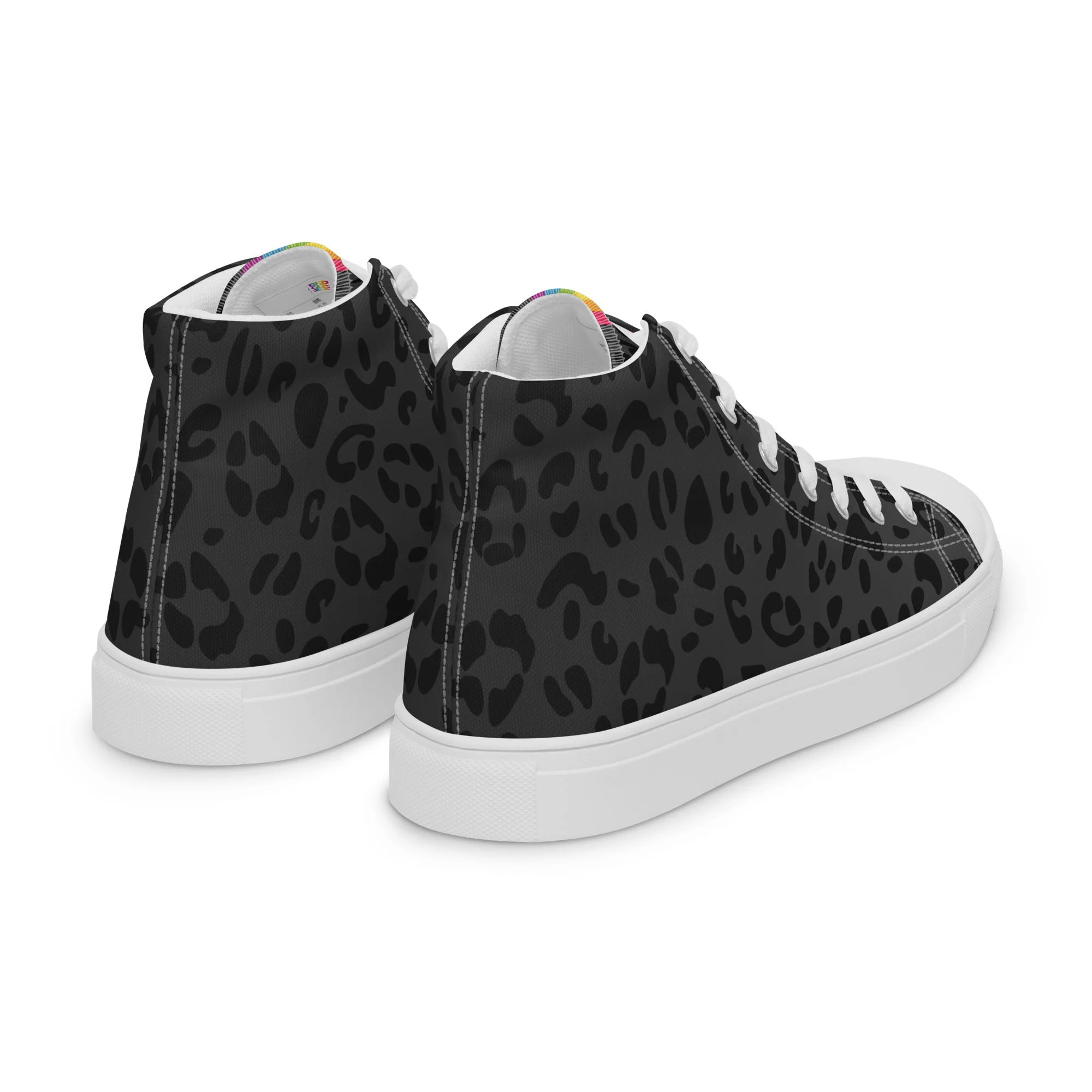 Rainbow Pride Flash Black Leopard High Top Trainers (female sizes) - Image 15