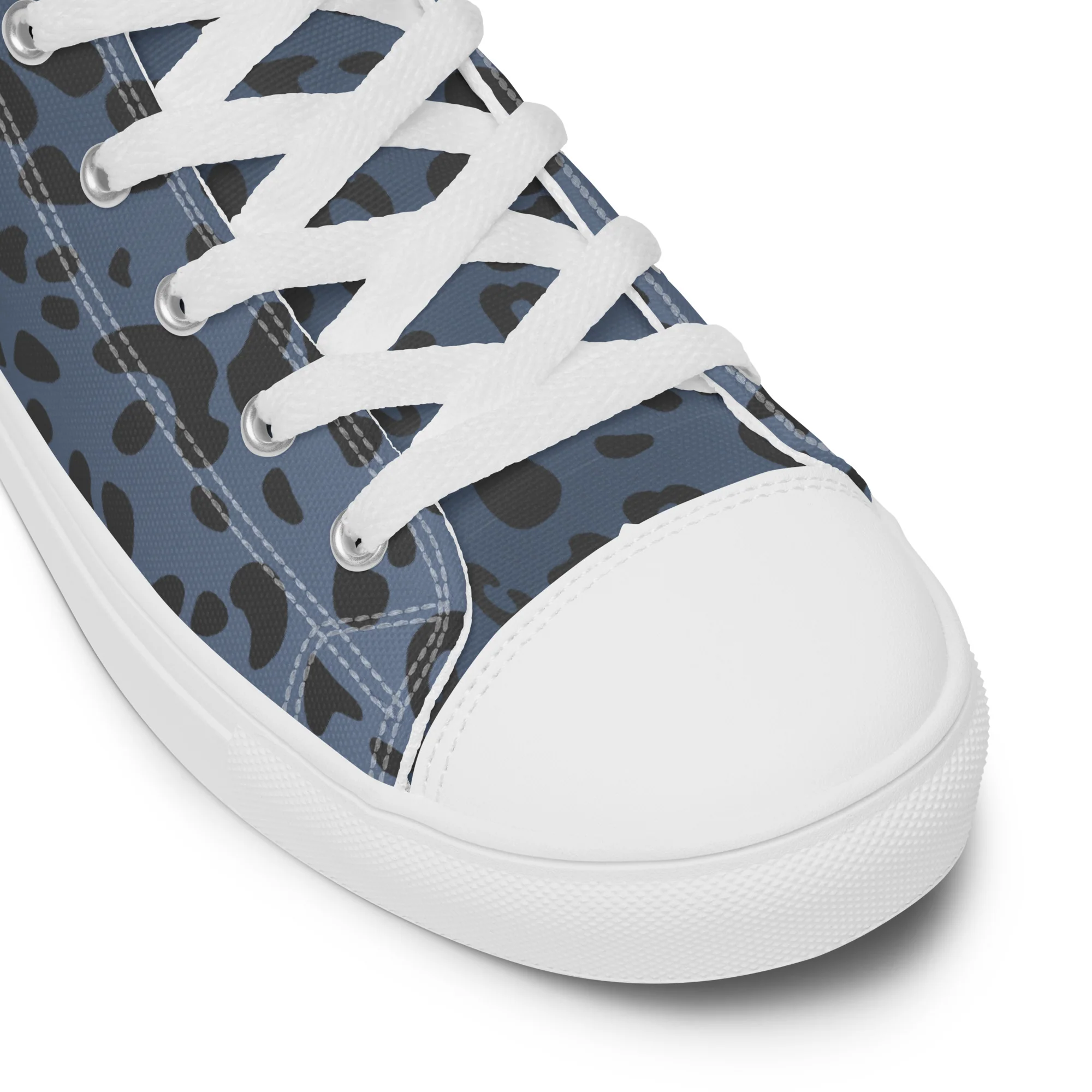 Rainbow Pride Flash Blue Leopard High Top Trainers (female sizes) - Image 3