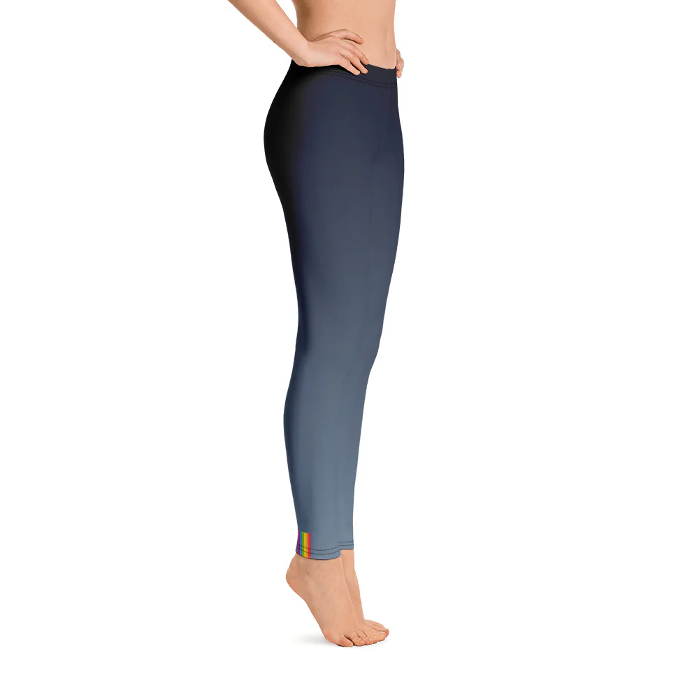 Rainbow Pride Flash Fade To Blue Leggings - Image 6