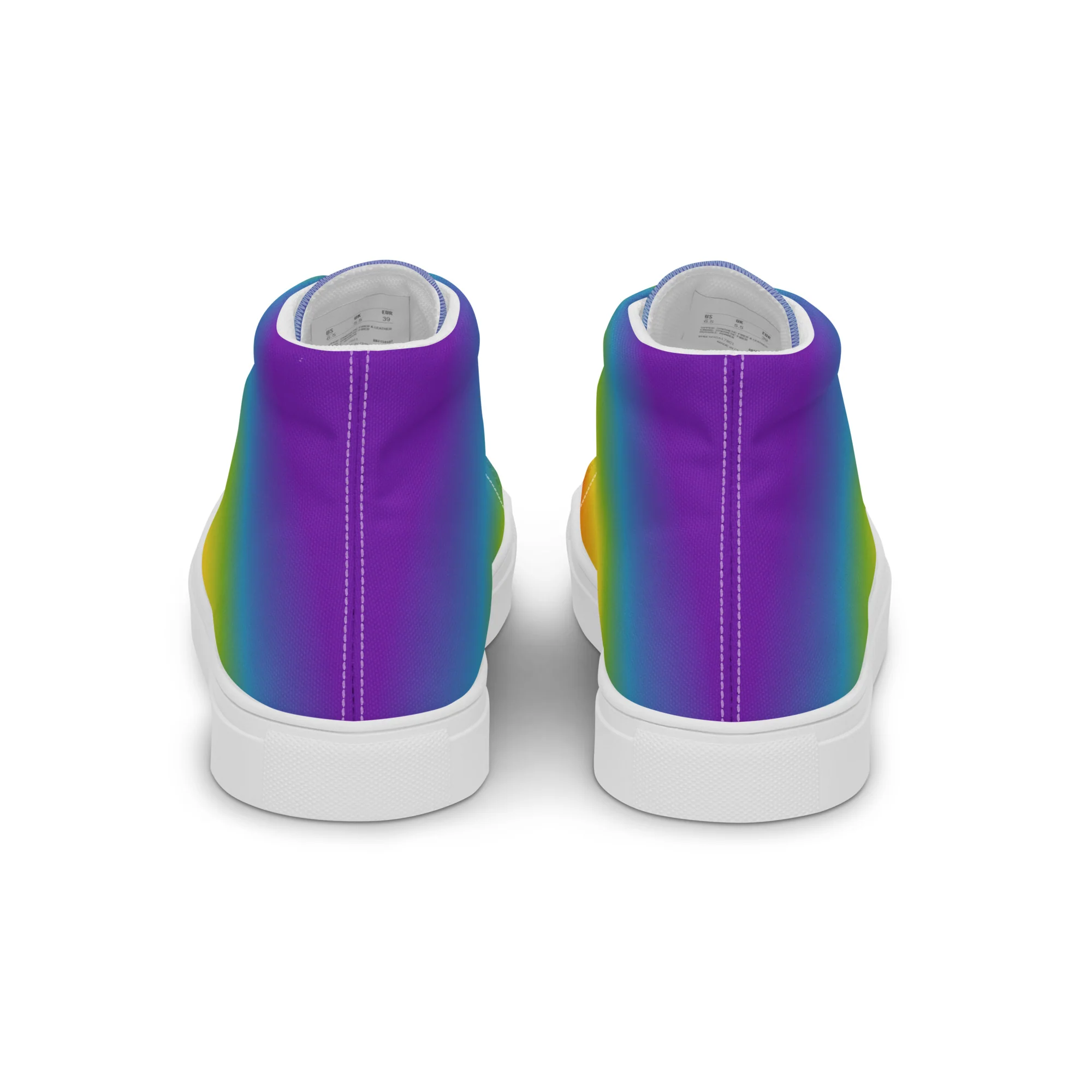 Rainbow Pride Gradient High Top Trainers (female sizes) - Image 6