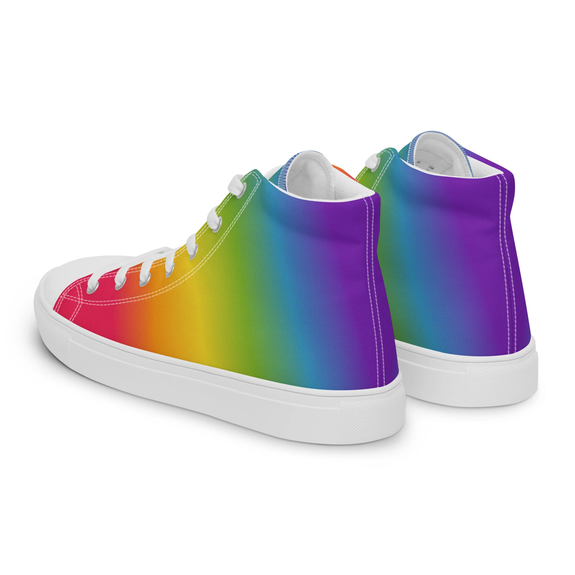 Rainbow Pride Gradient High Top Trainers (male sizes) - Image 6