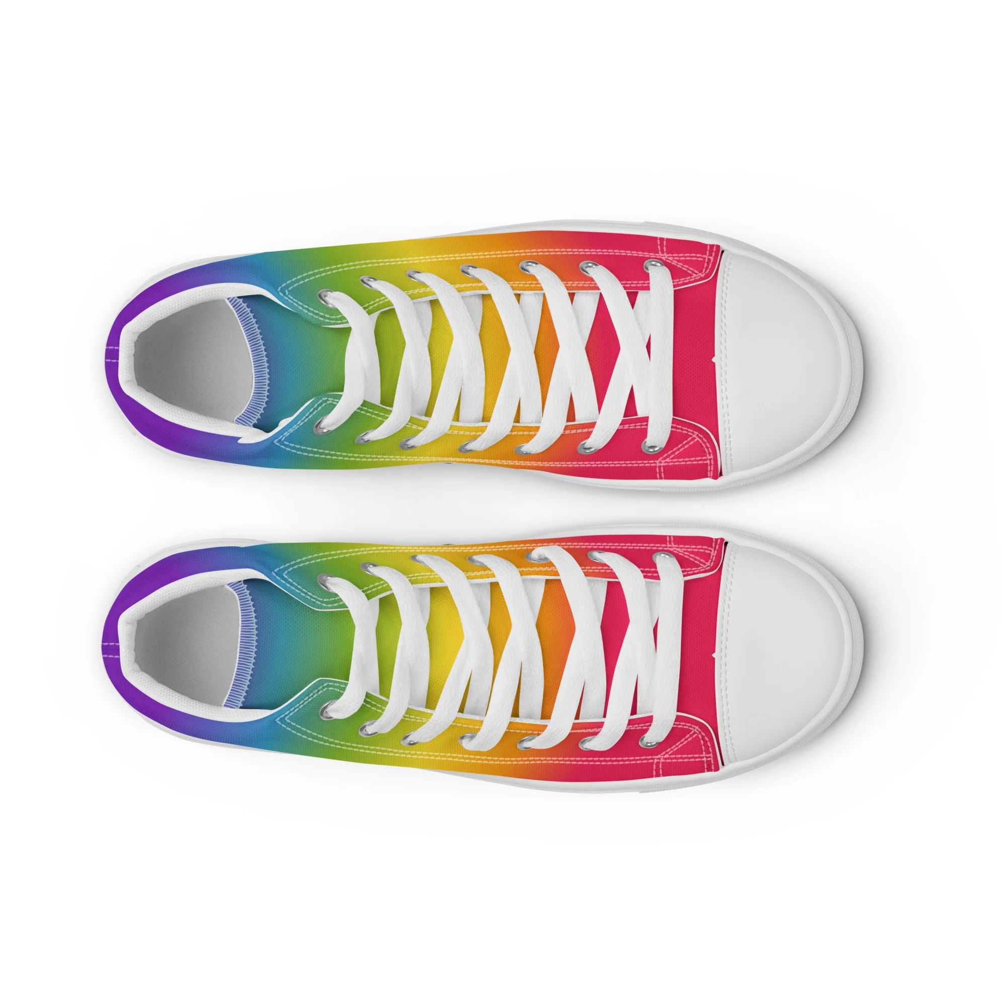 Rainbow Pride Gradient High Top Trainers (male sizes) - Image 8