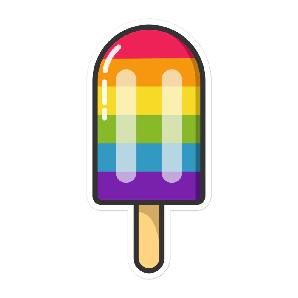 Rainbow Pride Ice Lolly Sticker