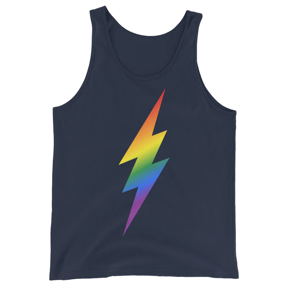 Rainbow Pride Lightning Tank Top - Image 4