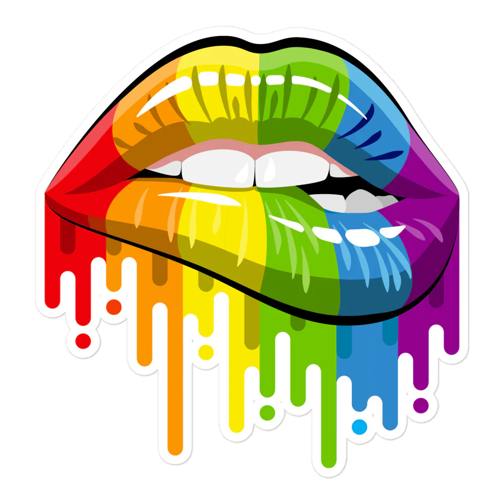 Rainbow Pride Lips Sticker
