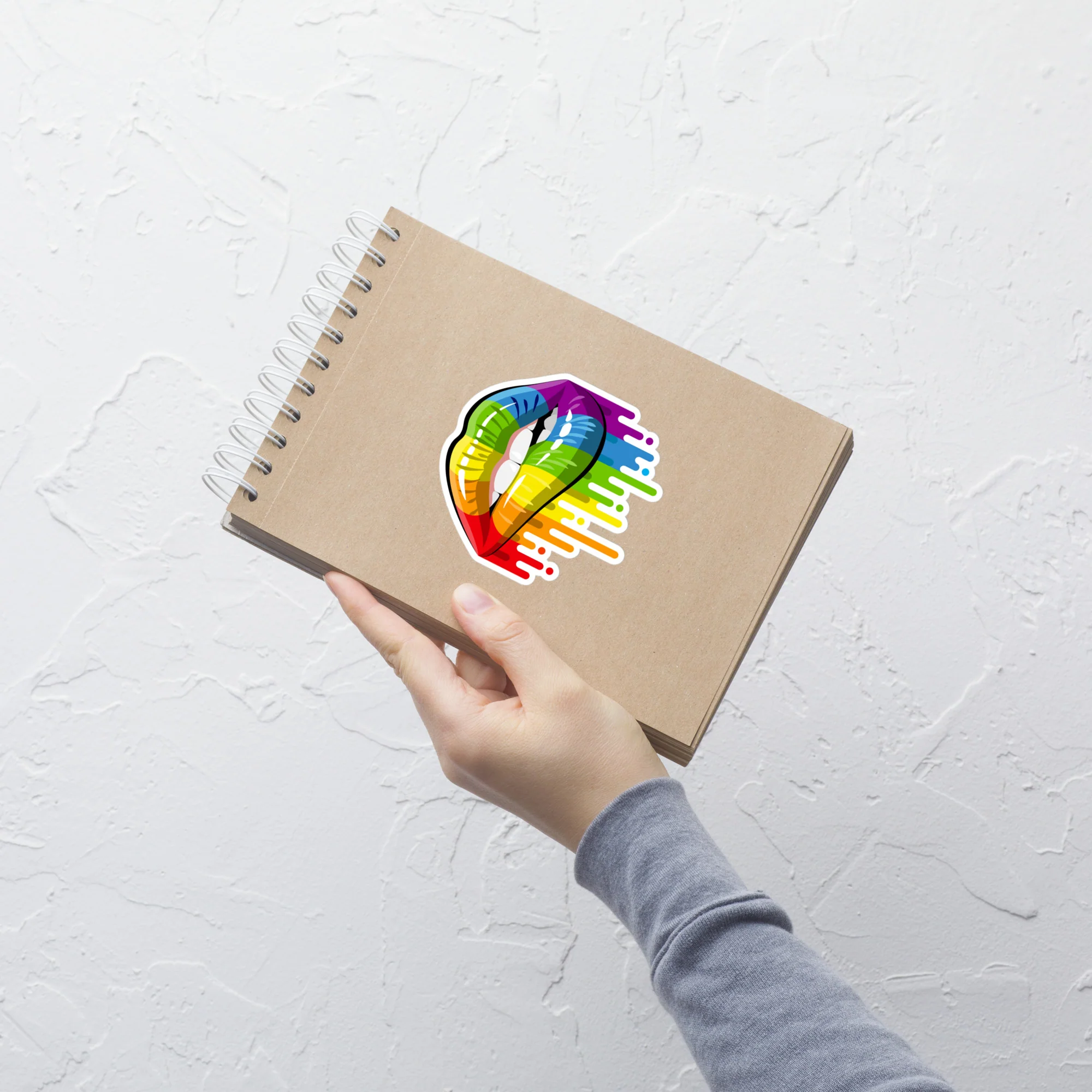 Rainbow Pride Lips Sticker - Image 4