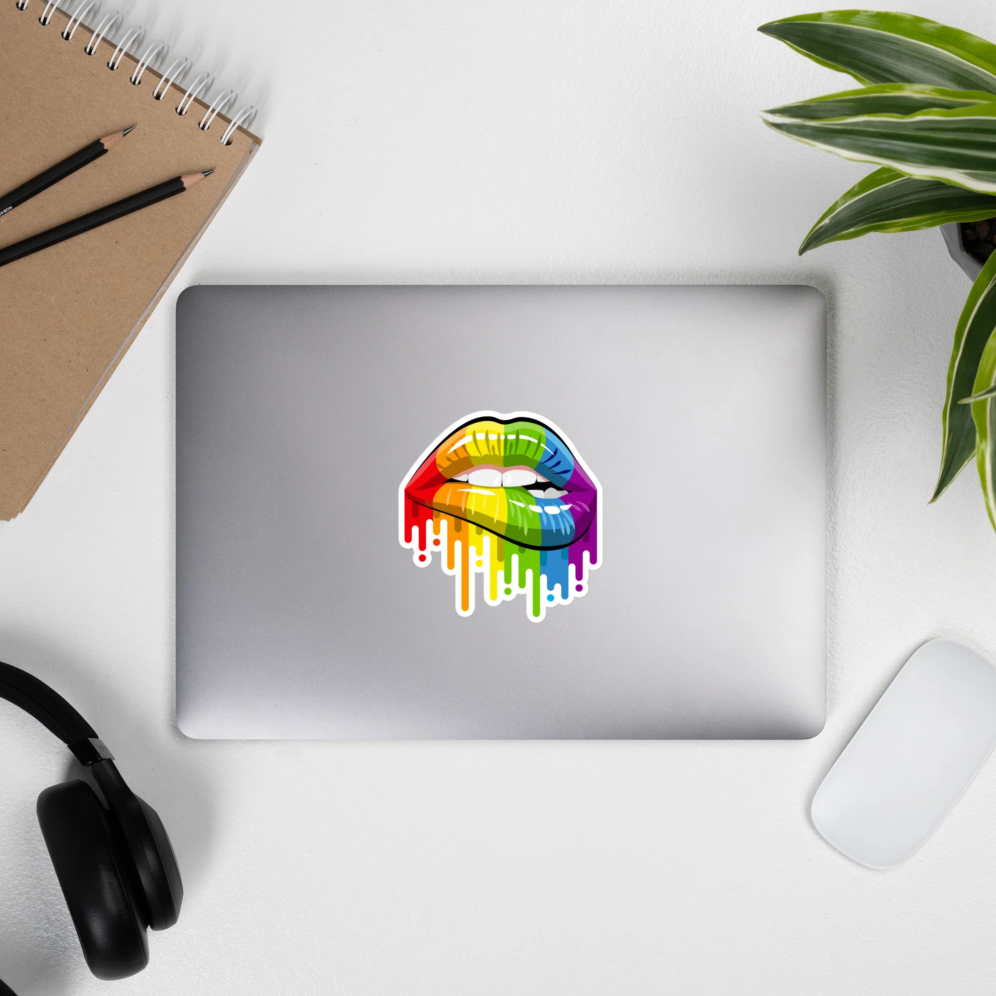 Rainbow Pride Lips Sticker - Image 5