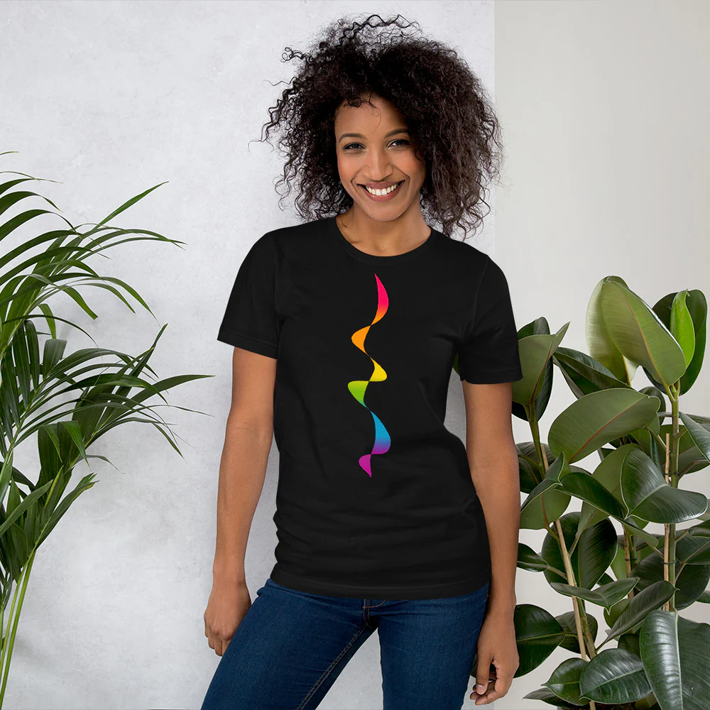 Rainbow Pride Ribbon T-Shirt - Image 2