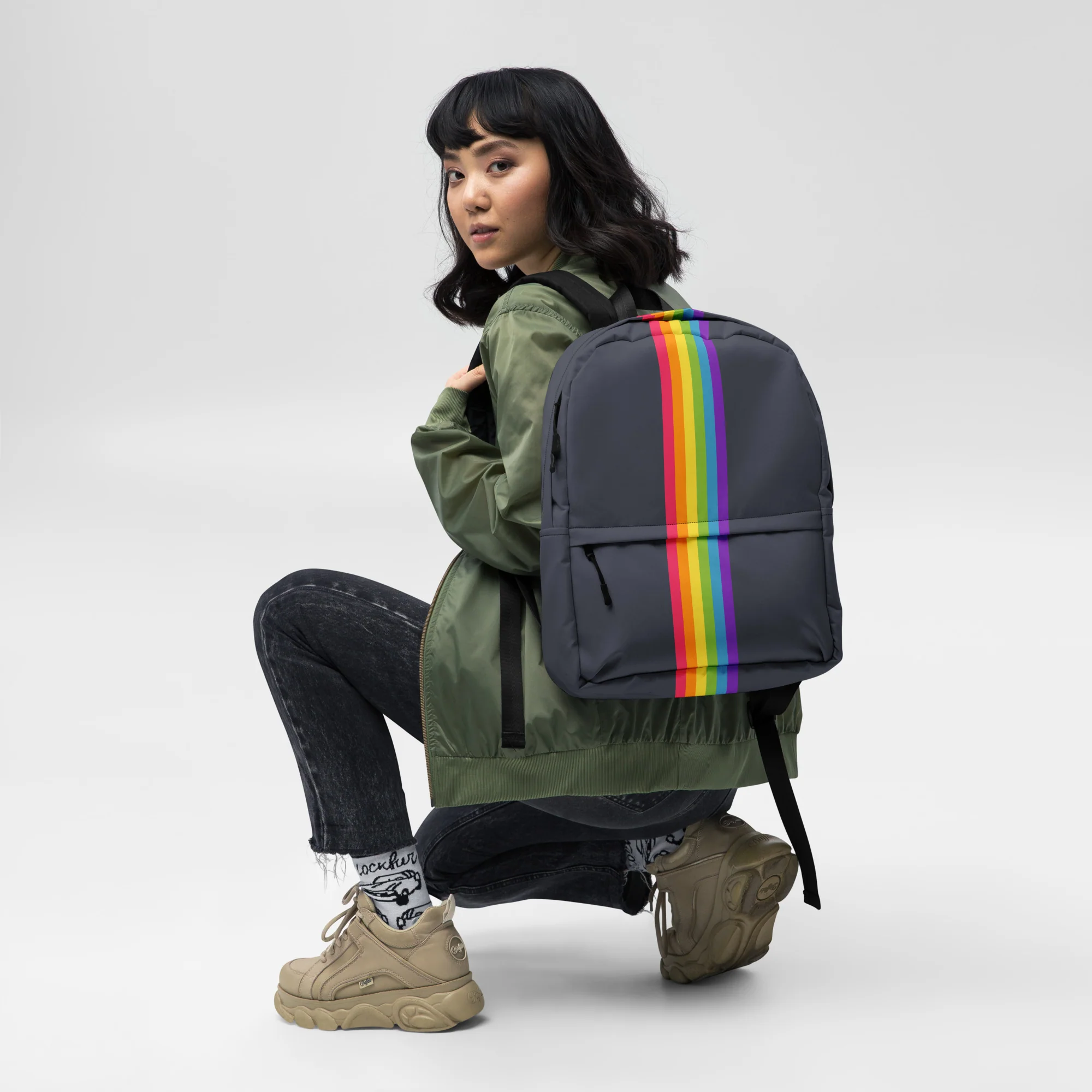 Rainbow Pride Stripe Backpack - Image 5