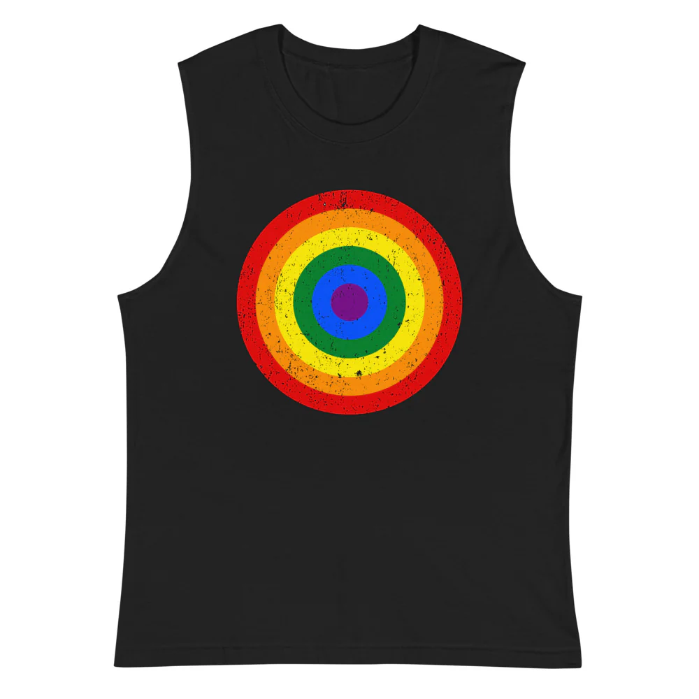 Rainbow Roundel Muscle Shirt - Image 3