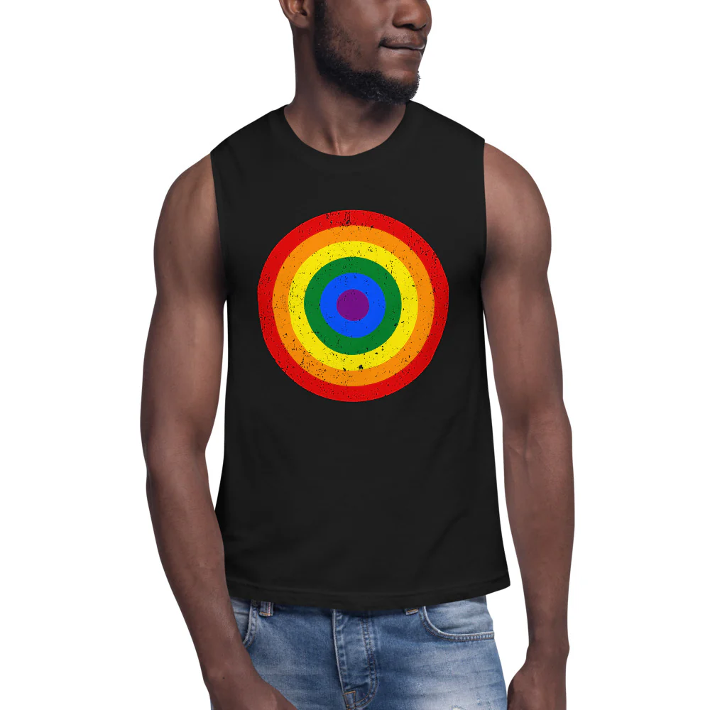 Rainbow Roundel Muscle Shirt - Image 4