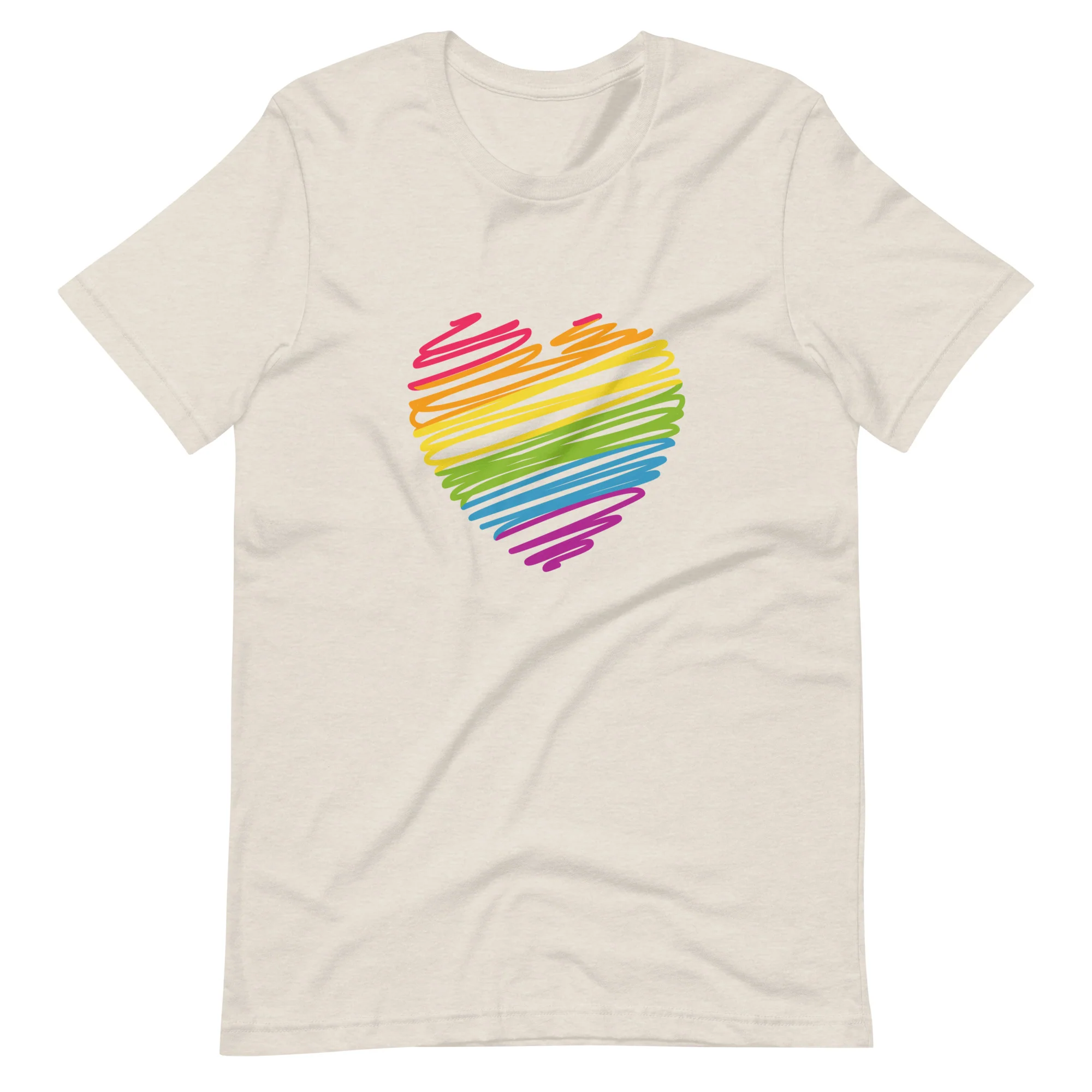 Rainbow Scribble Heart T-Shirt