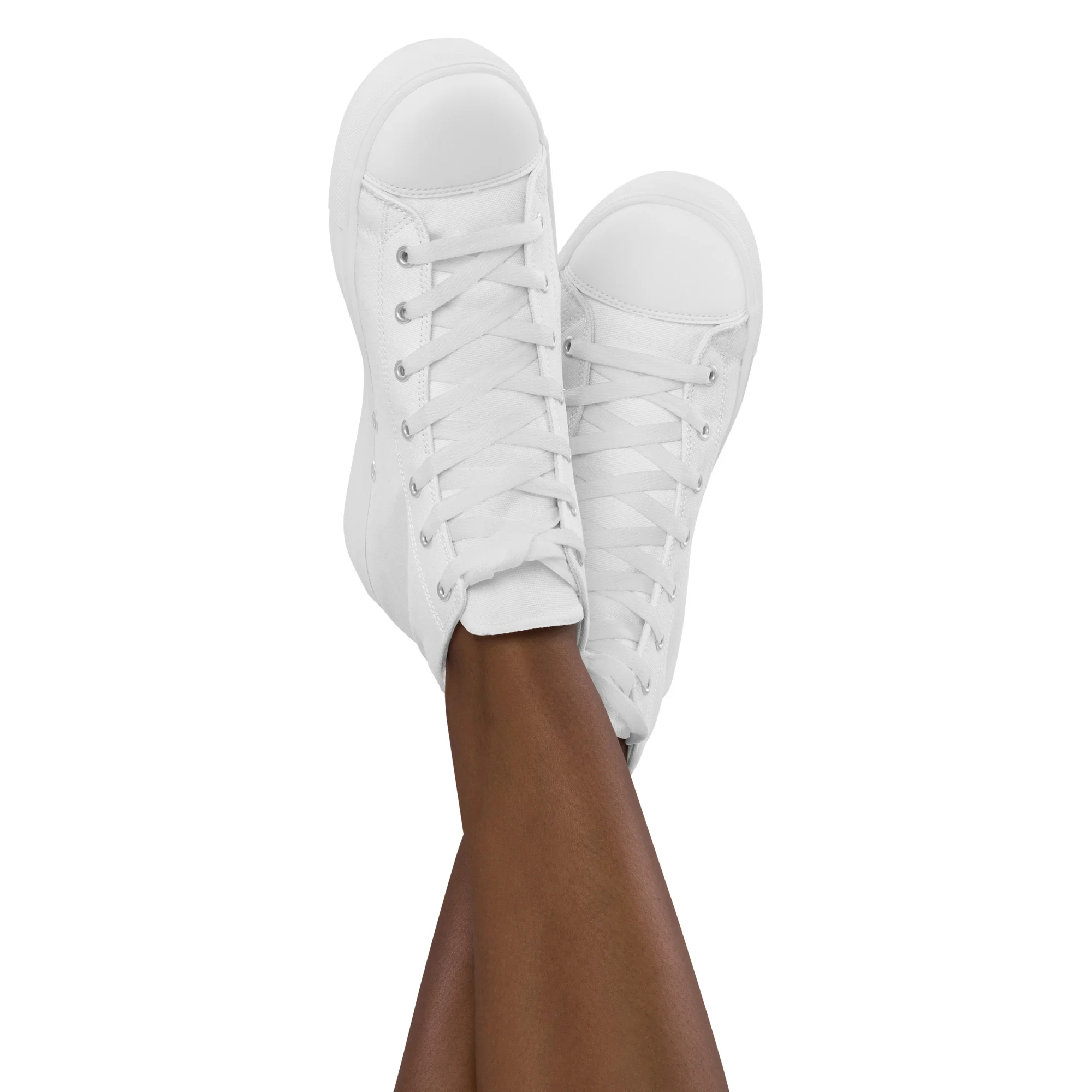 Rainbow Scribble Heart White High Top Trainers (female sizes) - Image 3