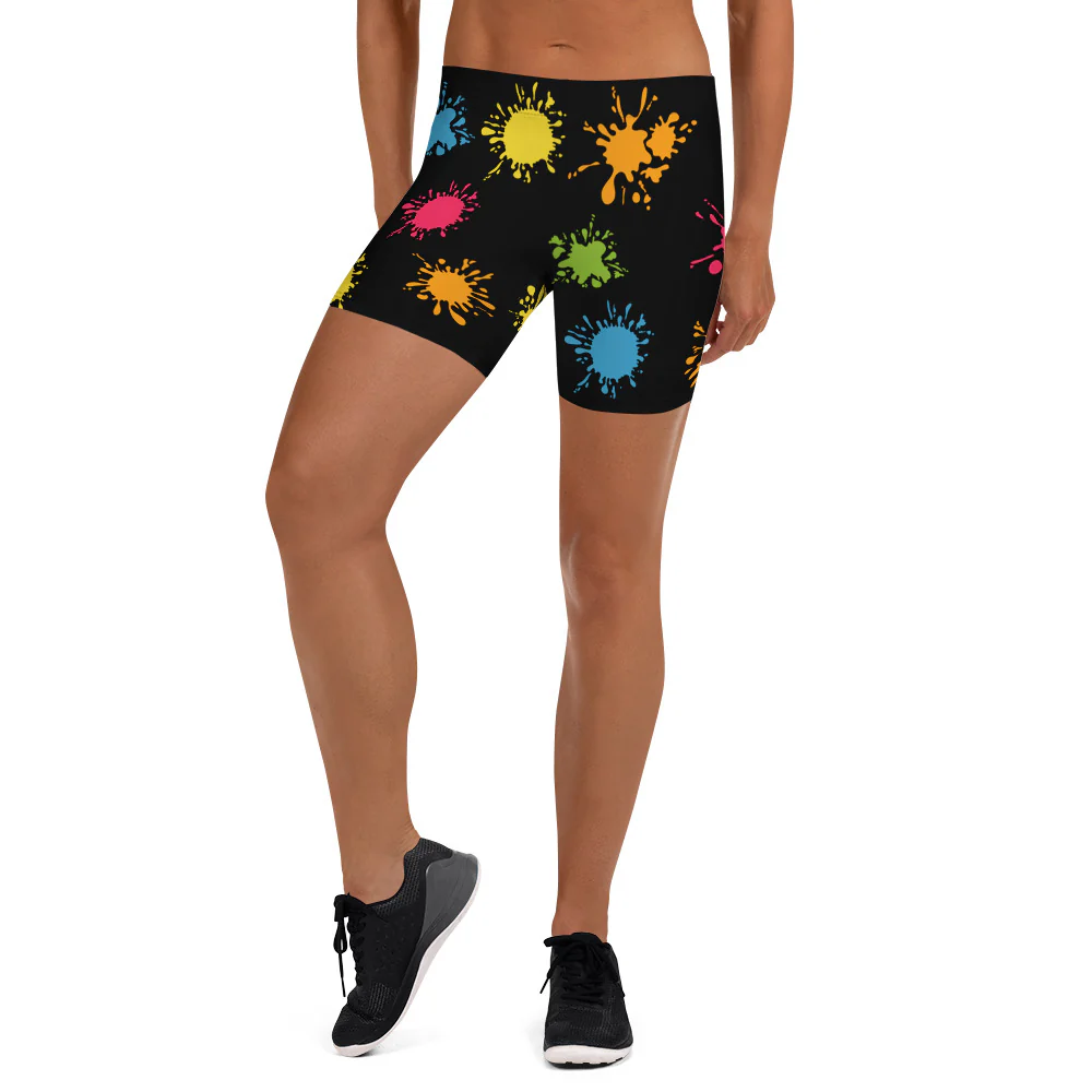 Rainbow Splashes Legging Shorts - Image 4