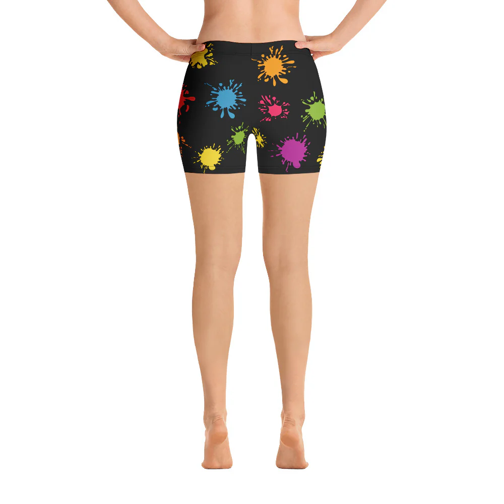 Rainbow Splashes Legging Shorts - Image 5