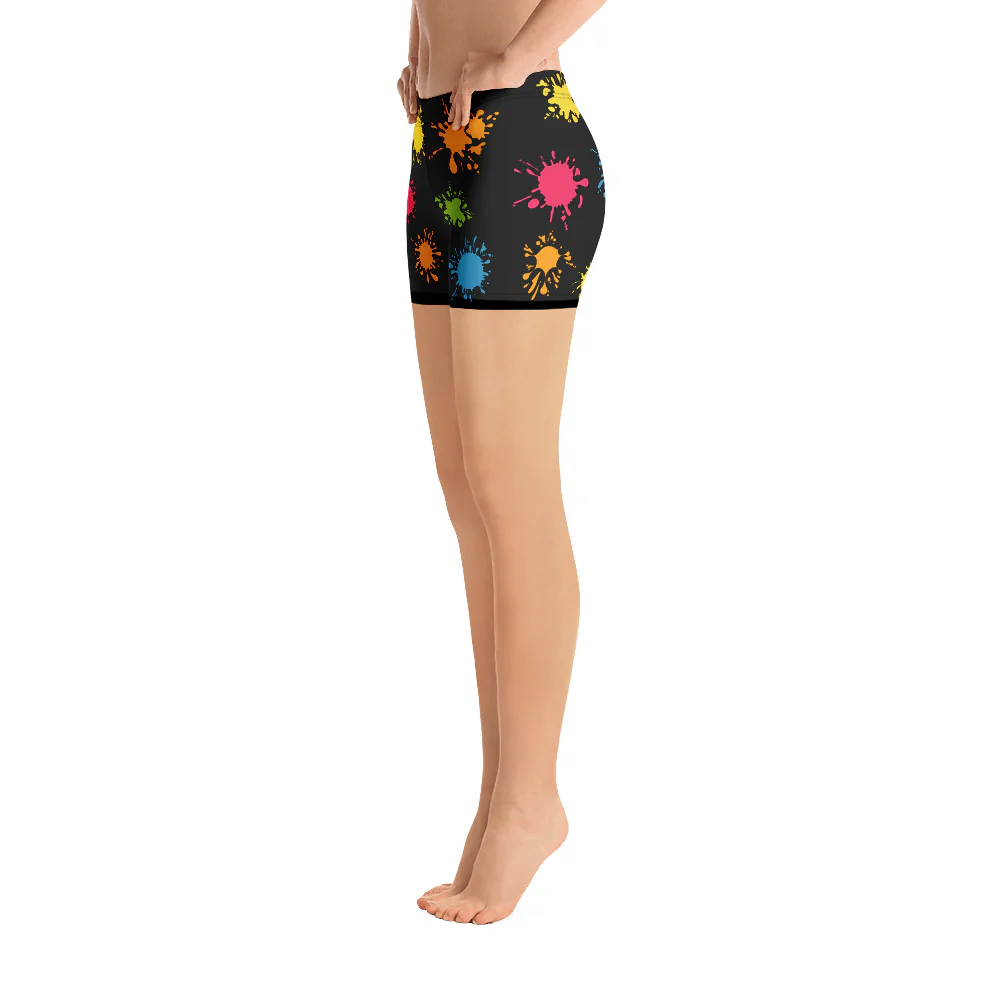 Rainbow Splashes Legging Shorts - Image 6