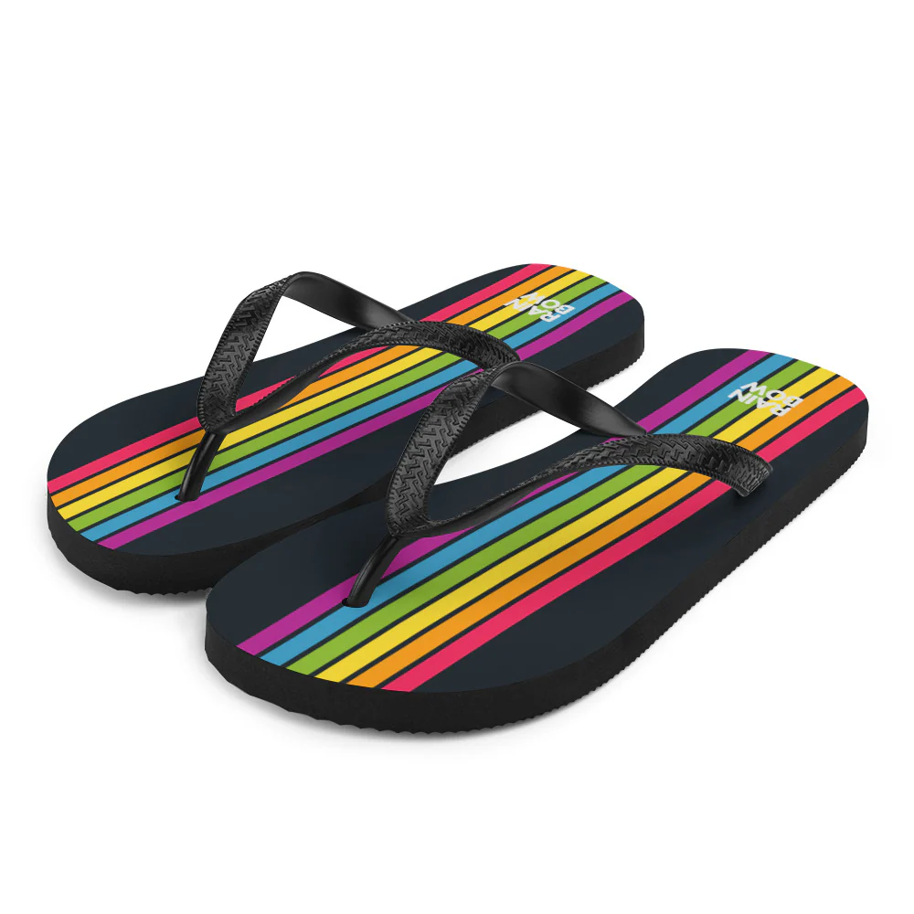 Rainbow Stripe Flip-Flops - Image 3