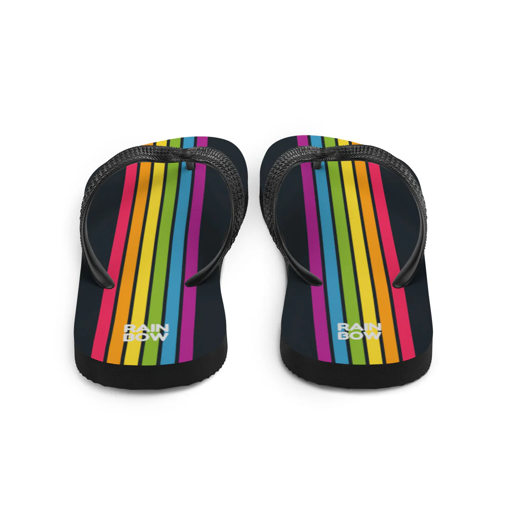 Rainbow Stripe Flip-Flops - Image 4
