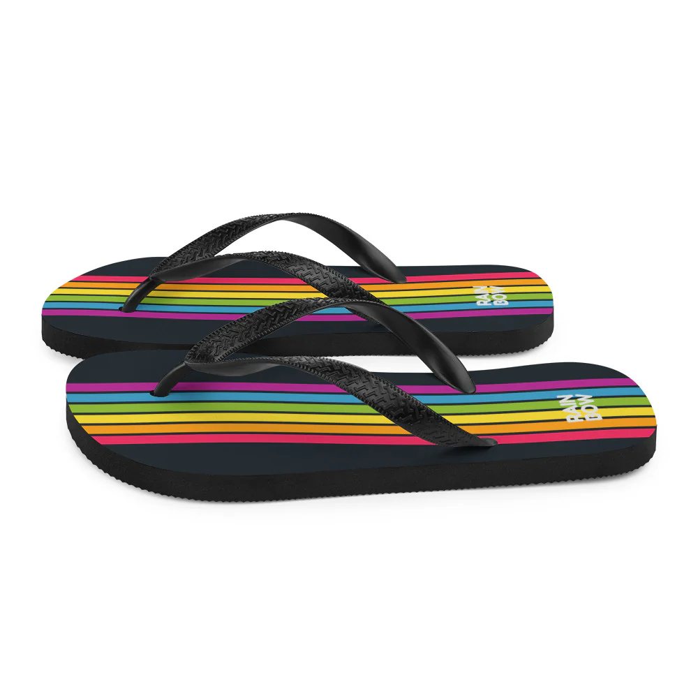 Rainbow Stripe Flip-Flops - Image 6