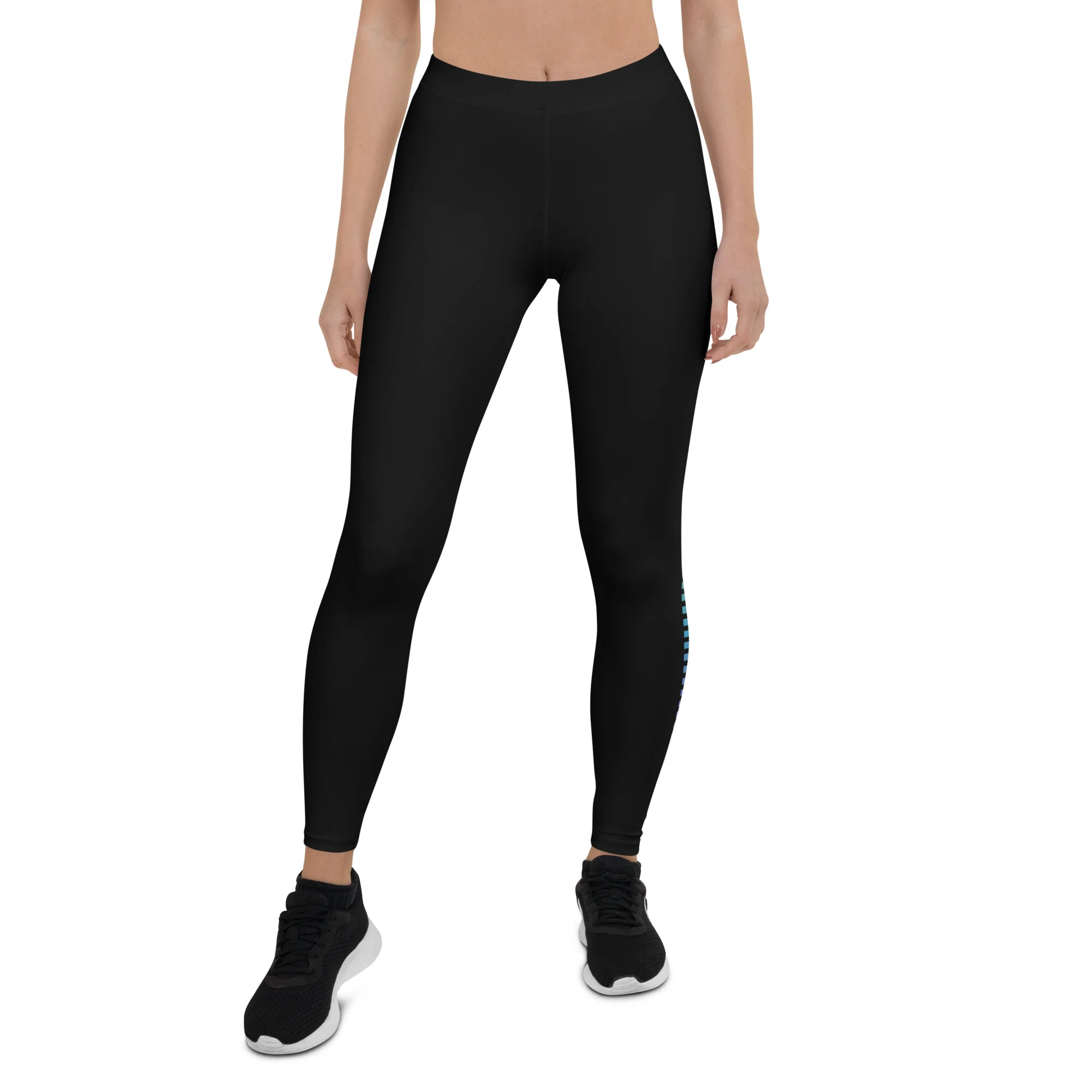 Rainbow Stripe Gradient Leggings - Image 2