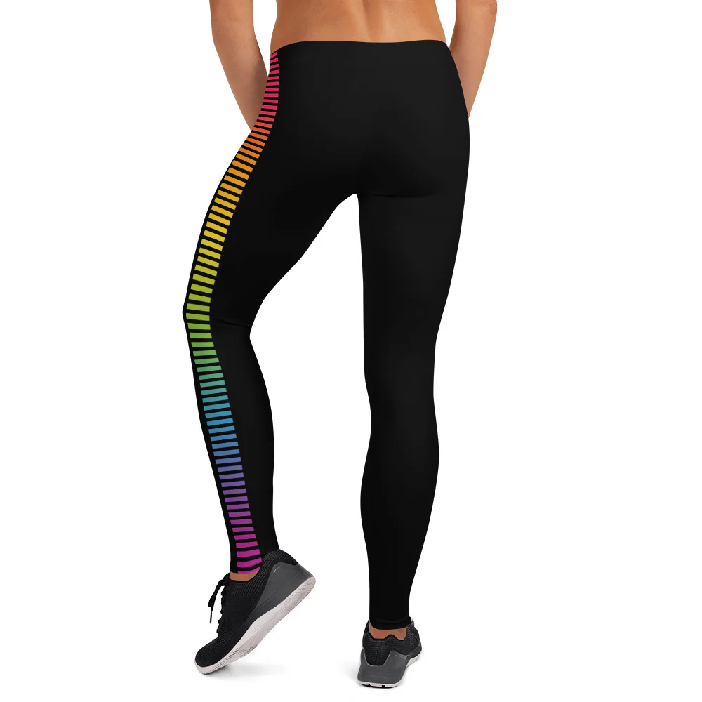 Rainbow Stripe Gradient Leggings - Image 3