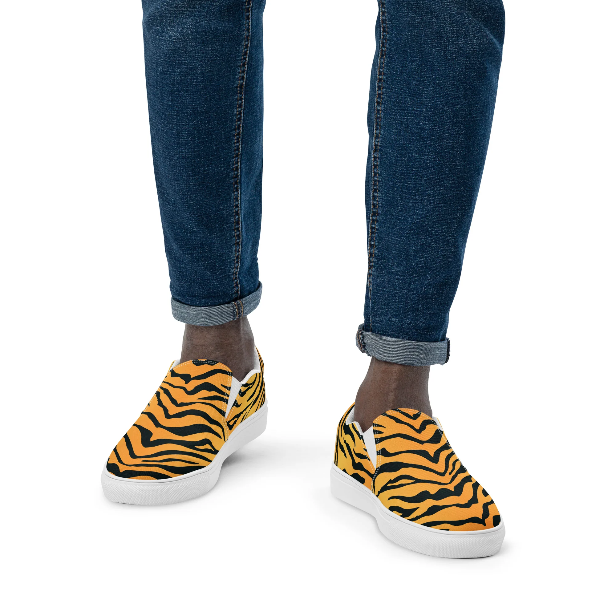 Rainbow Tiger Print Slip-on Shoes (male sizes) - Image 3