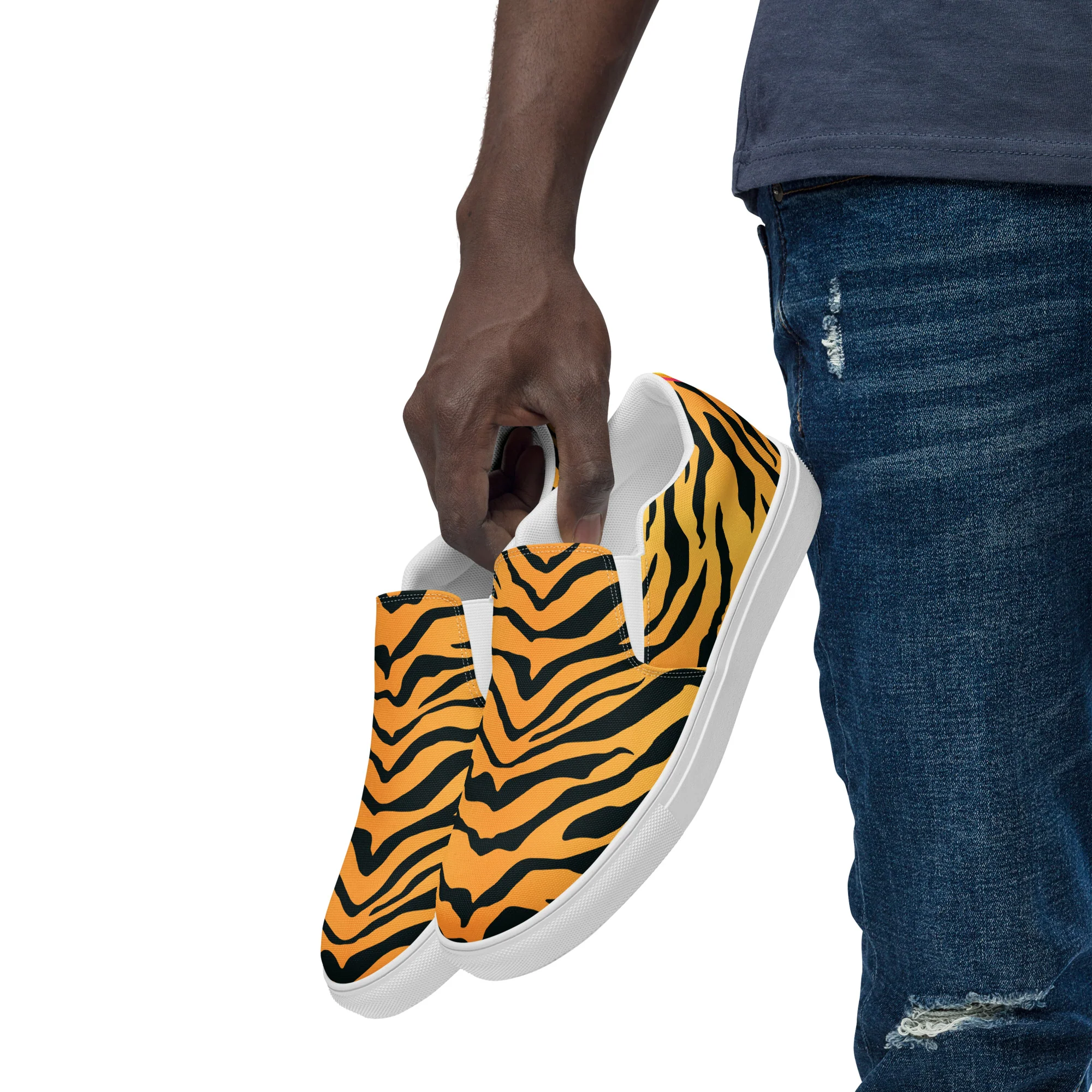 Rainbow Tiger Print Slip-on Shoes (male sizes) - Image 6