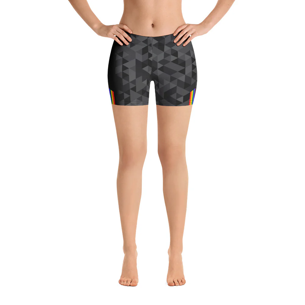 Rainbow Triangle Pattern Leggings Shorts - Image 3
