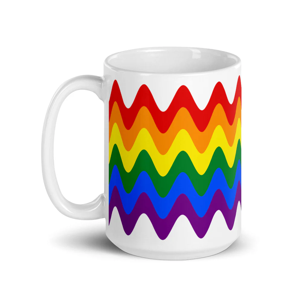 Rainbow Wavy Pride Flag Mug - Image 5