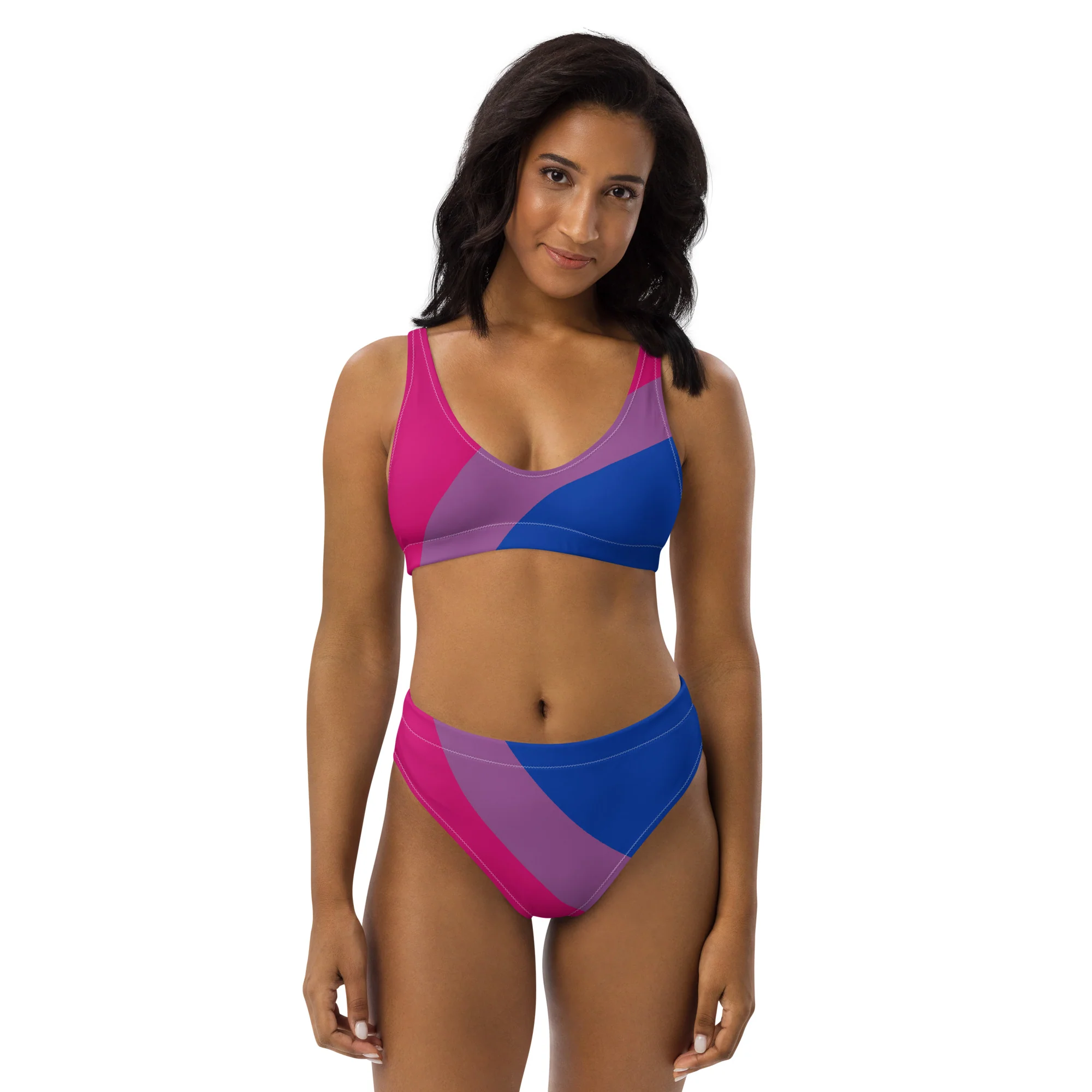 Bisexual Stripes High-Waisted Bikini - Image 2