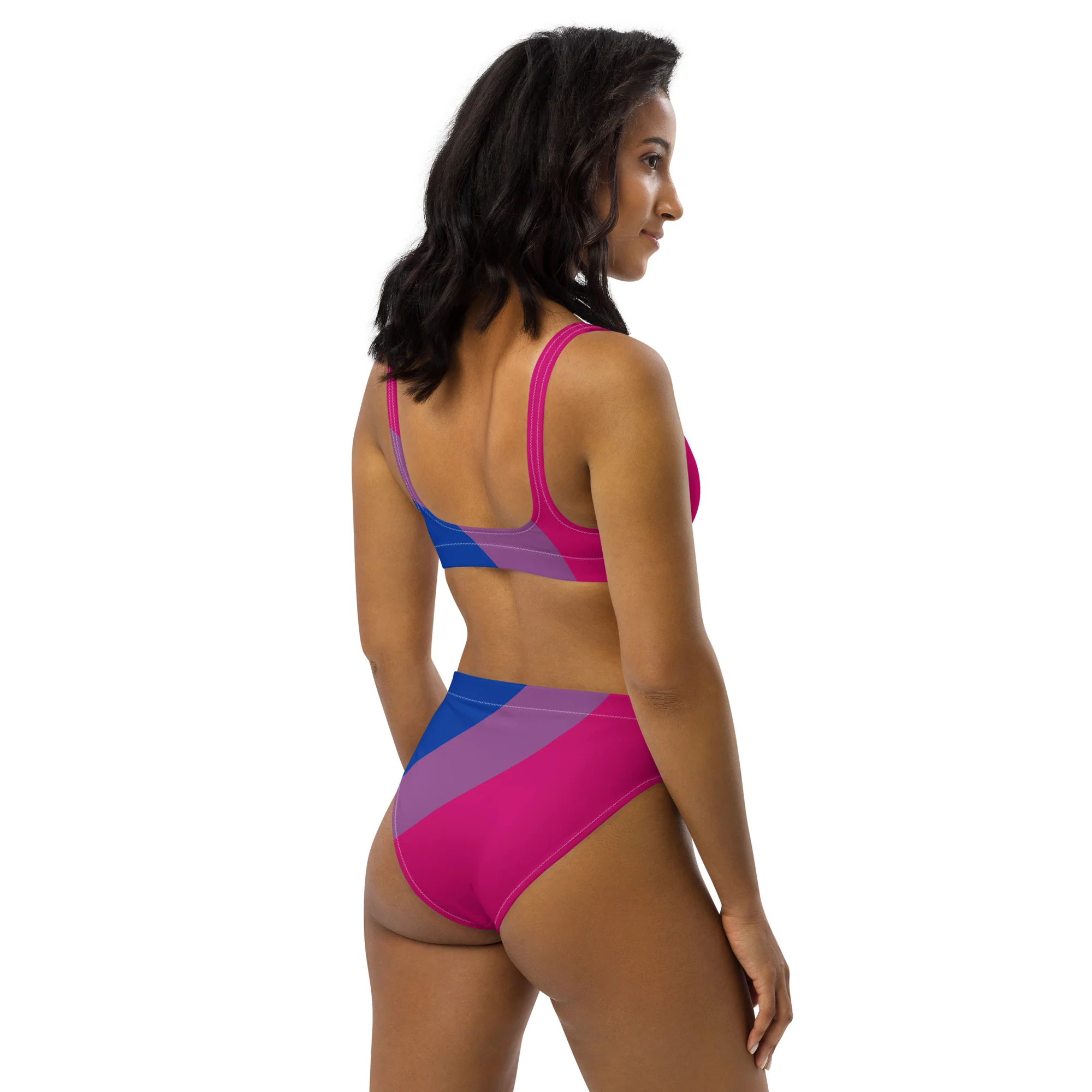 Bisexual Stripes High-Waisted Bikini - Image 7