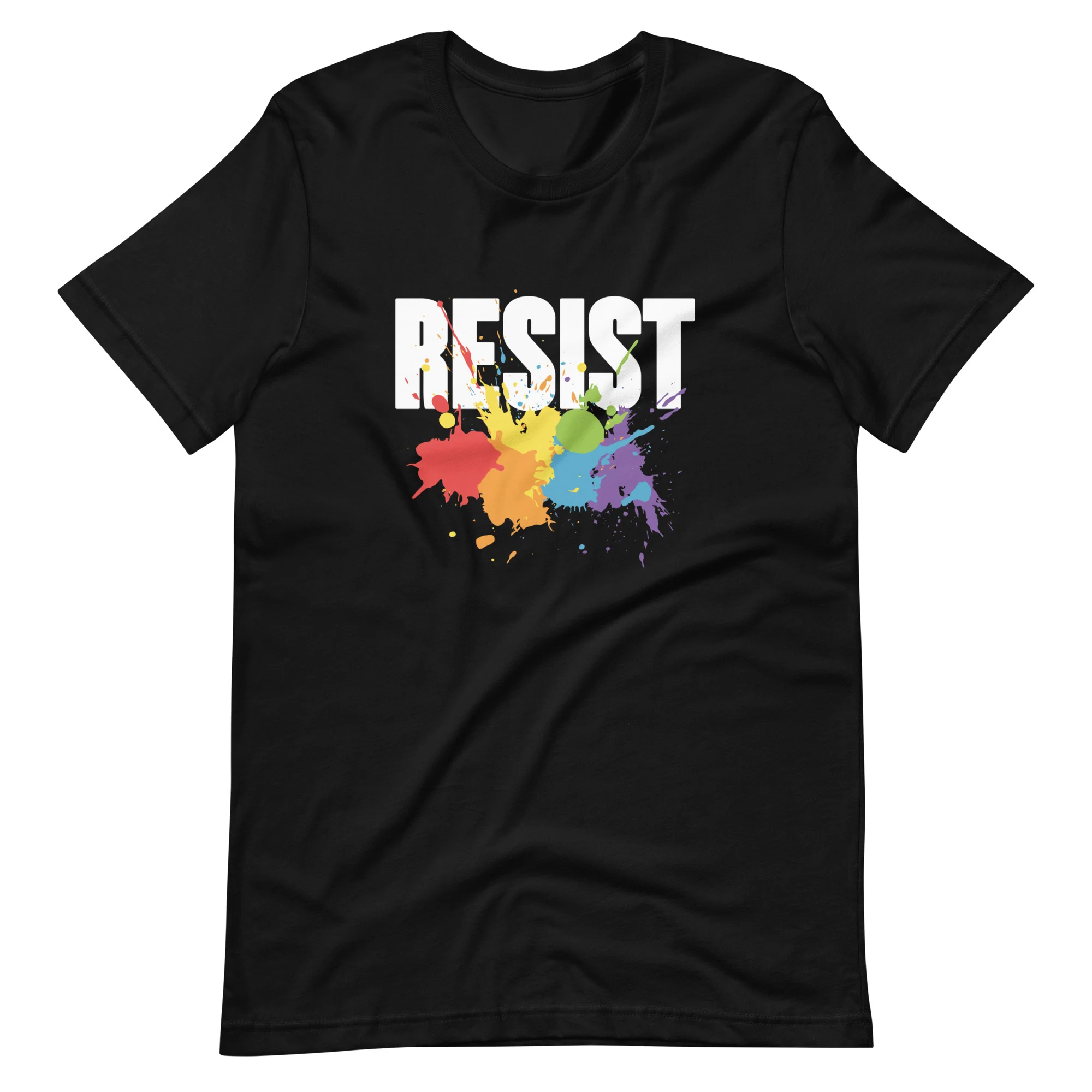 Resist Rainbow Splatter T-Shirt - Image 5