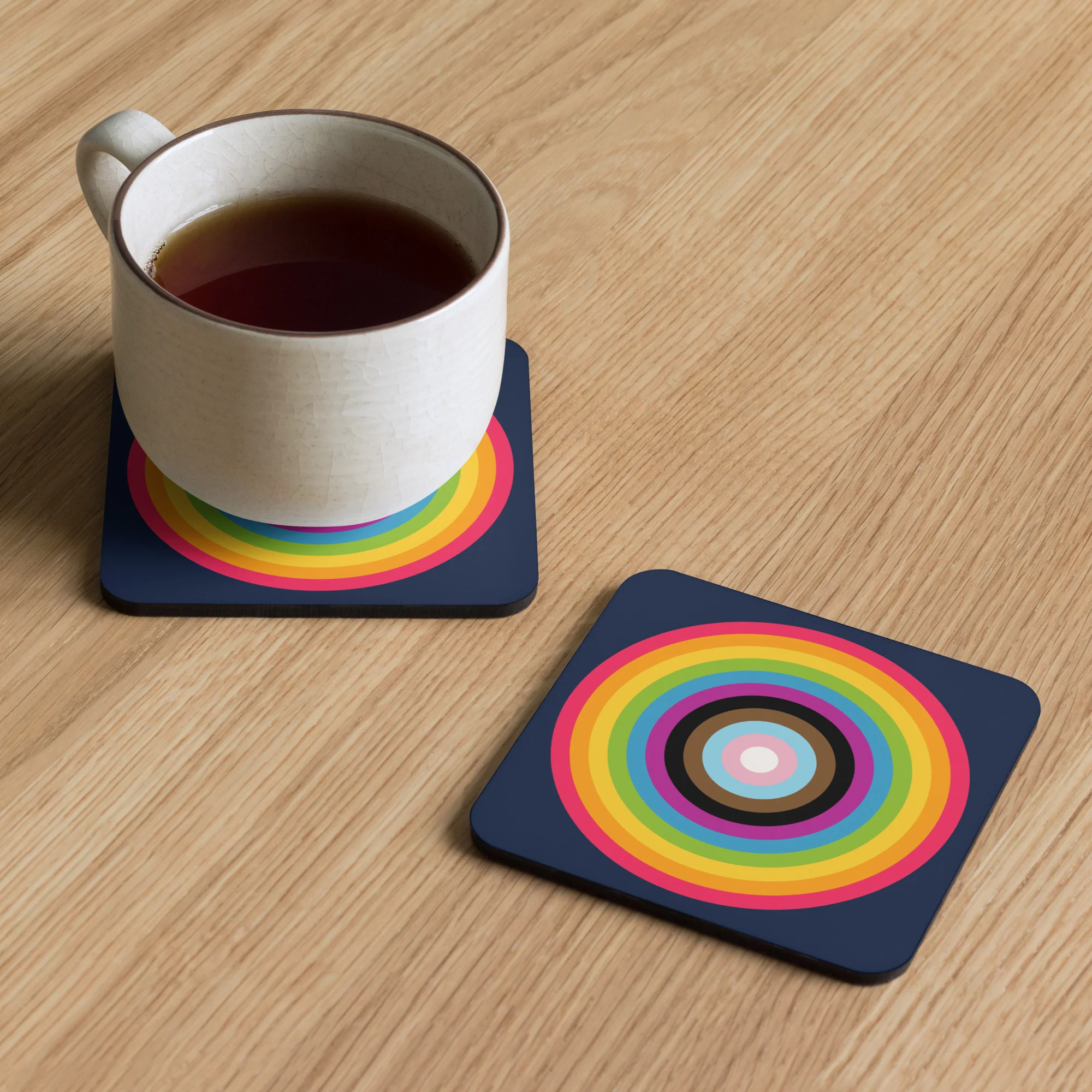 Reverse Progress Pride Flag Colours Roundel Coaster - Image 5