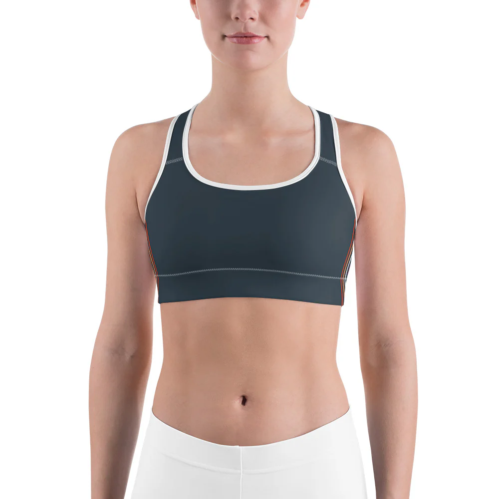 Separated Stripes Lesbian Pride Flag Sports Bra - Image 3